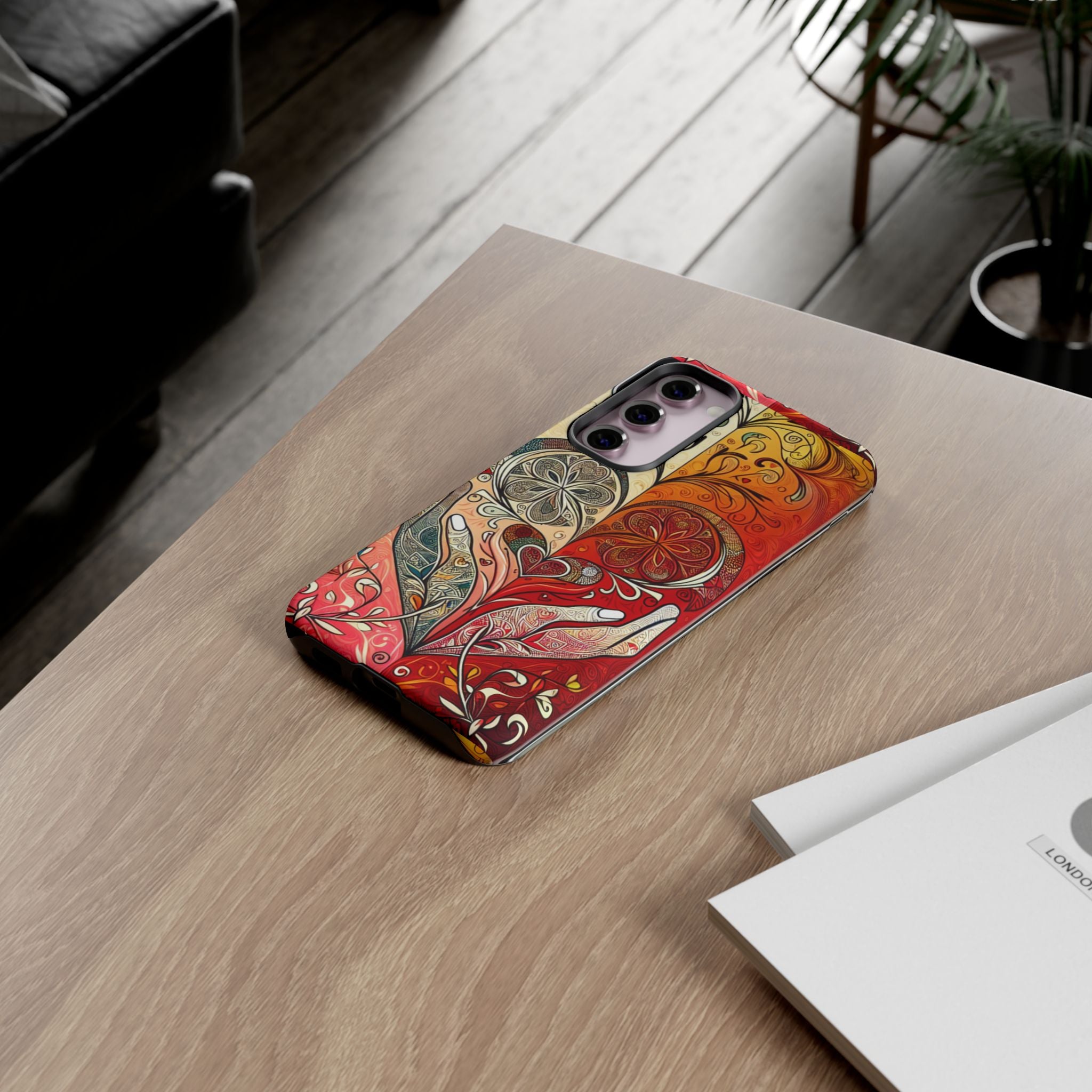 Colorful Artistic Phone Case for Tough Love, Gifts for Art Lovers, Unique Smartphone Accessories, Valentine's Day Gift