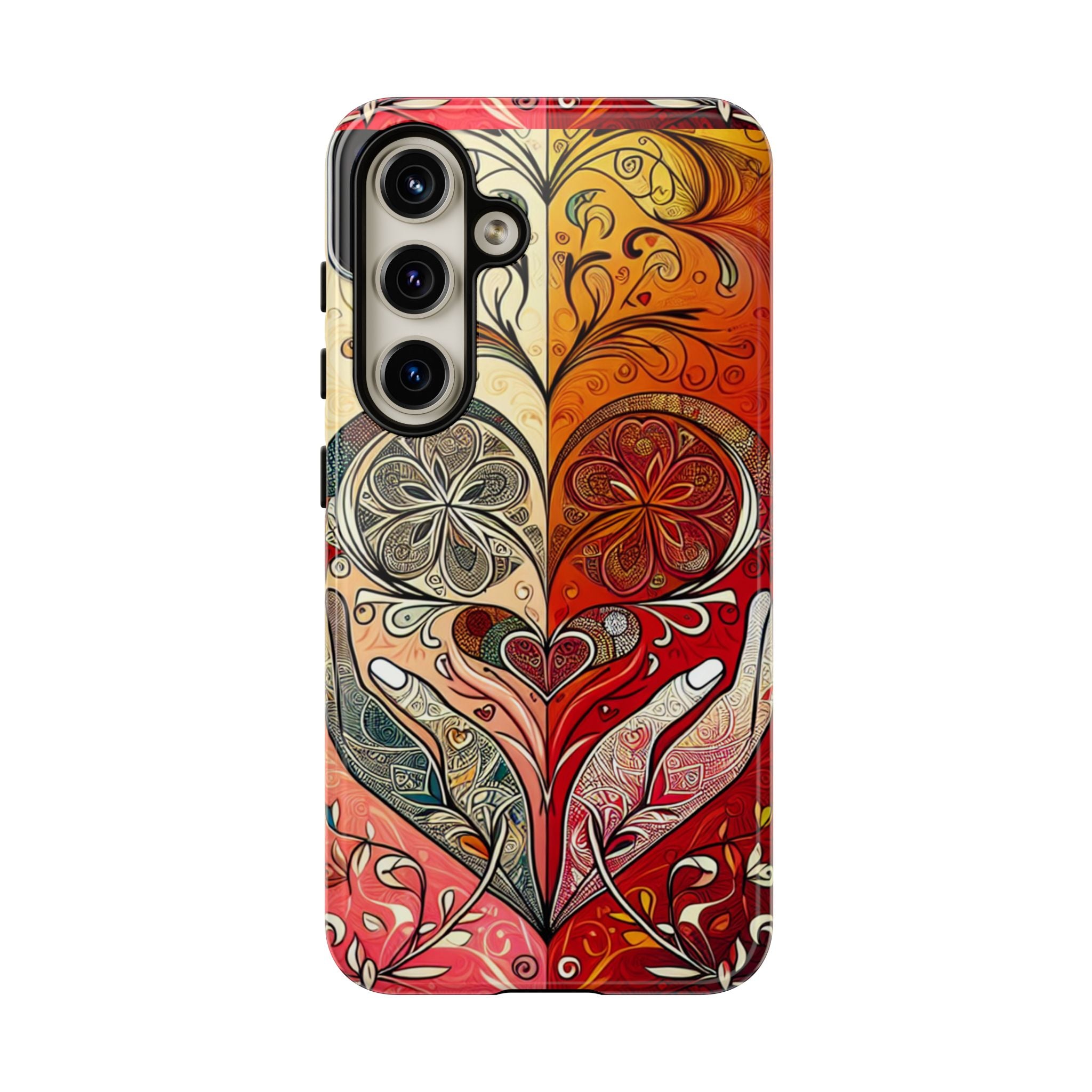 Colorful Artistic Phone Case for Tough Love, Gifts for Art Lovers, Unique Smartphone Accessories, Valentine's Day Gift