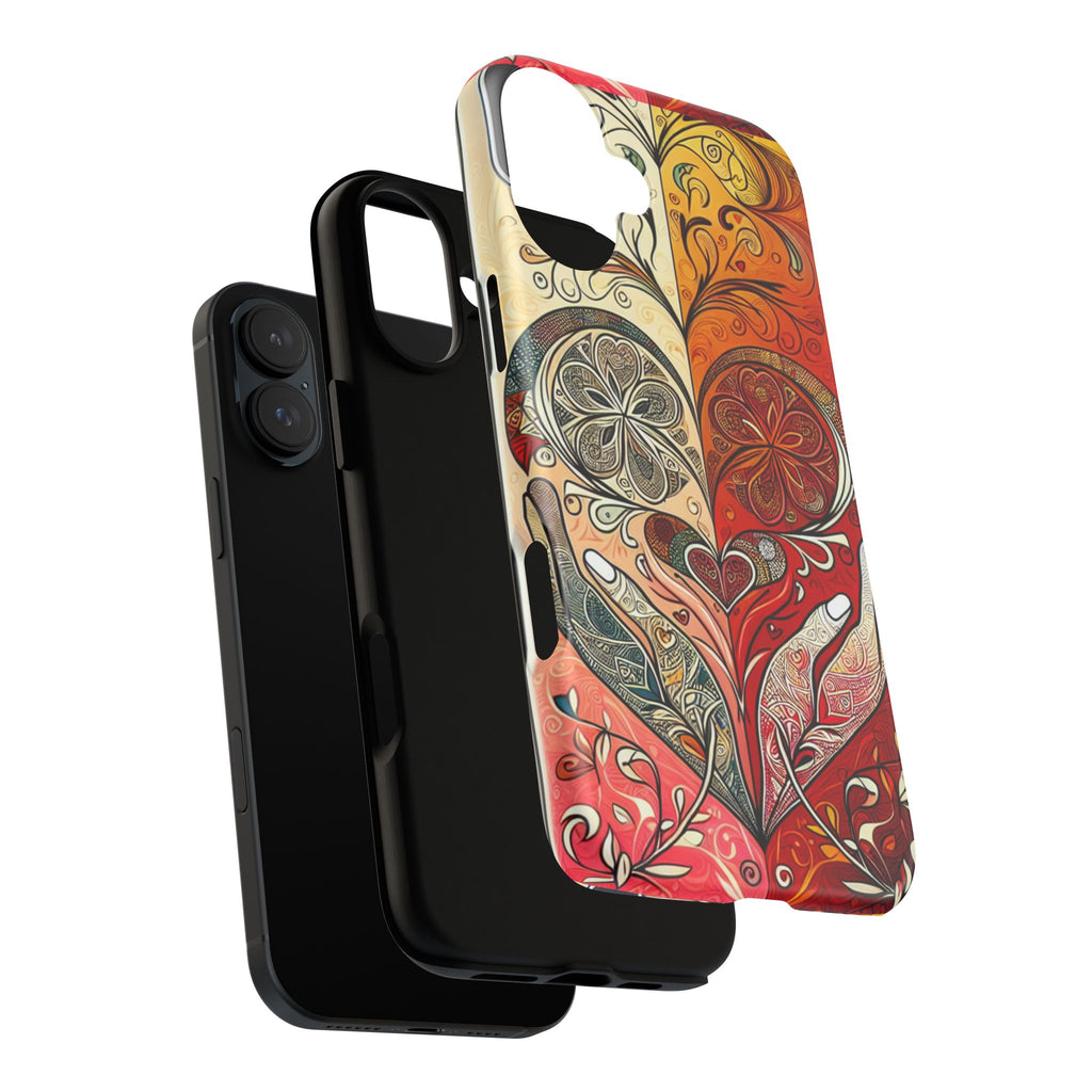 Colorful Artistic Phone Case for Tough Love, Gifts for Art Lovers, Unique Smartphone Accessories, Valentine's Day Gift