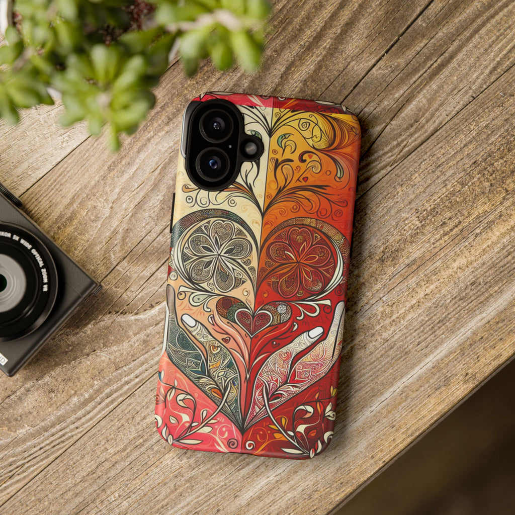 Colorful Artistic Phone Case for Tough Love, Gifts for Art Lovers, Unique Smartphone Accessories, Valentine's Day Gift