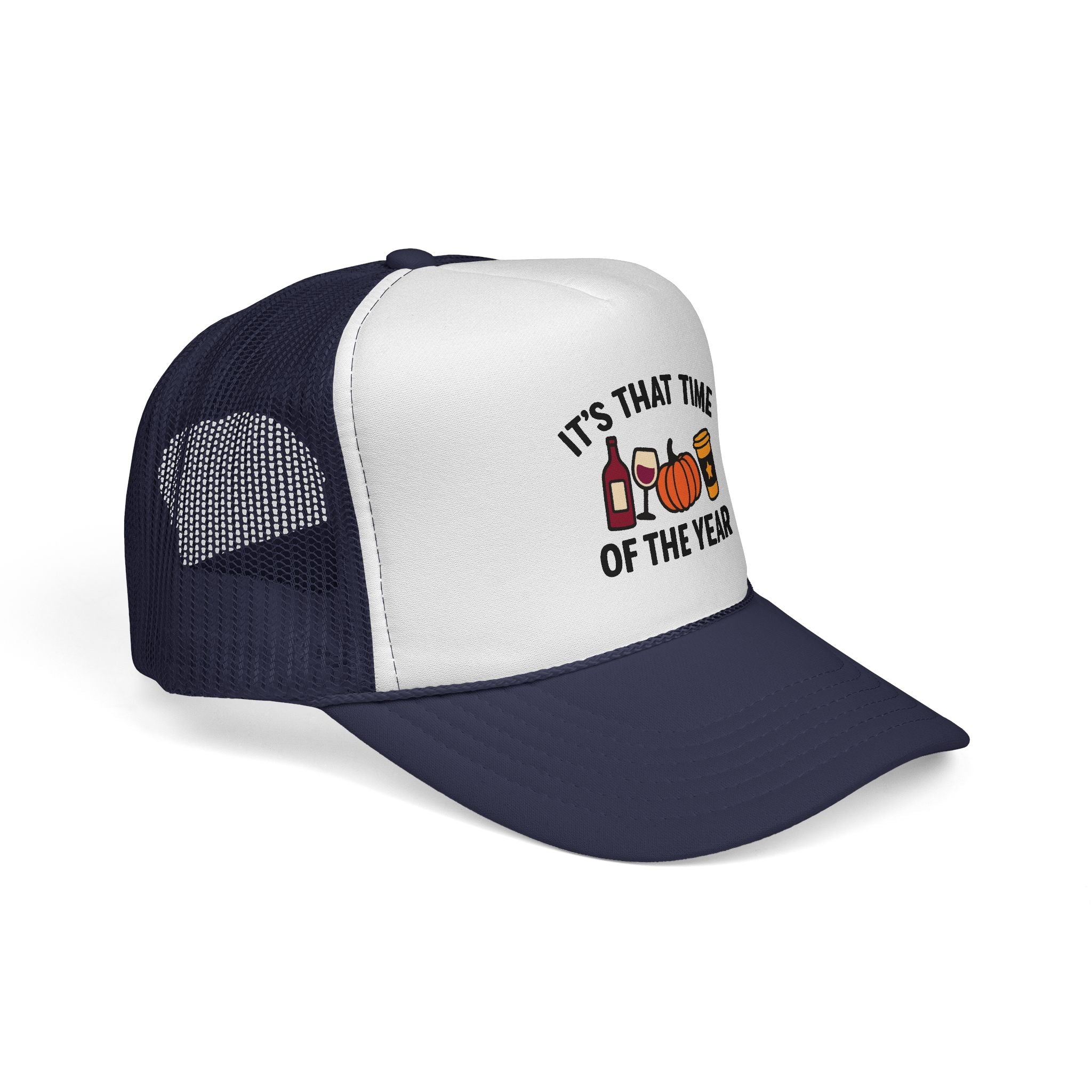 Seasonal Trucker Cap, Fall Vibes Hat, Autumn Accessories, Funny Caps for Parties, Harvest Celebration Gear