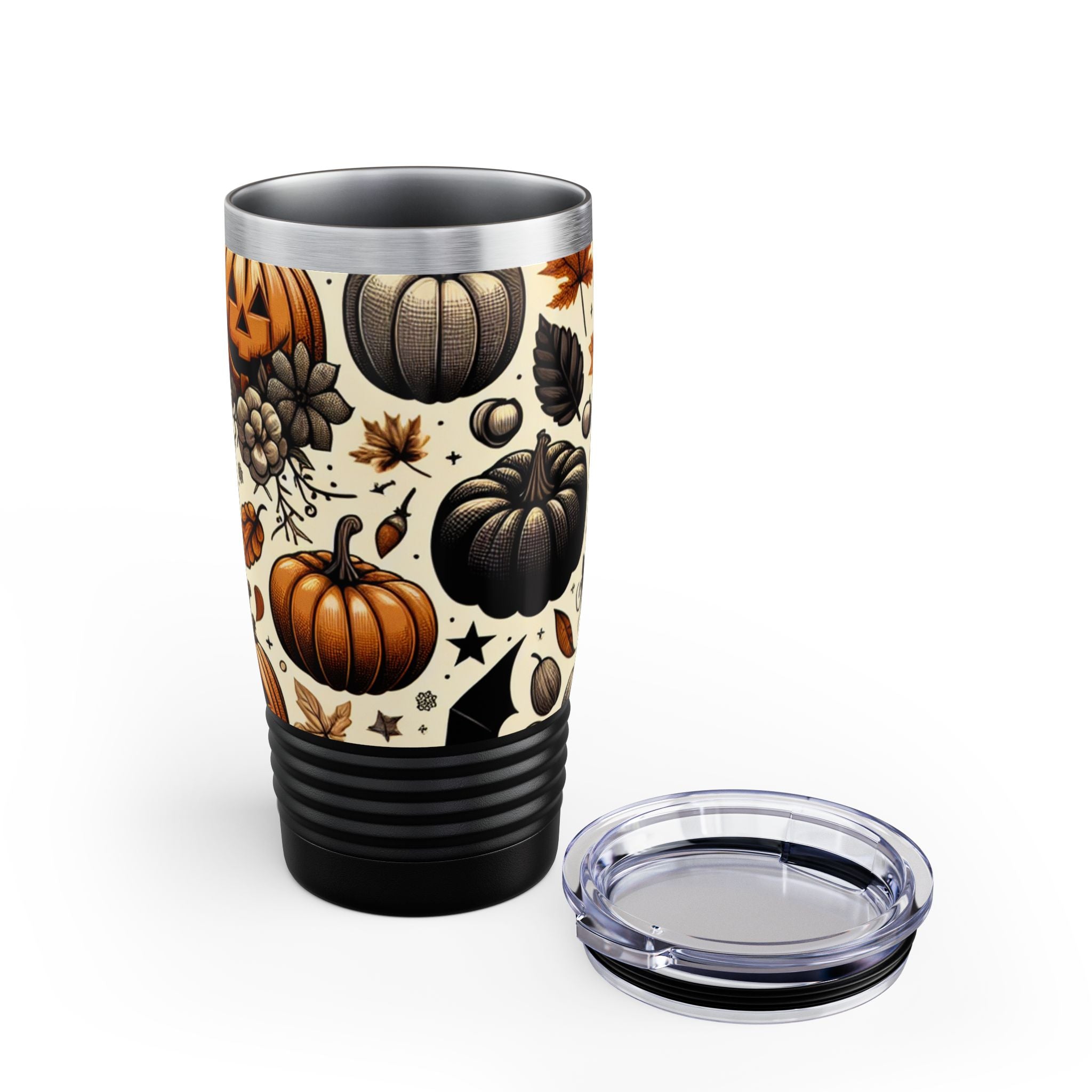 Autumn Harvest Tumbler, Seasonal Travel Mug for Fall, Perfect for Halloween Parties, Pumpkin Decor, Eco-Friendly Beverage Holder