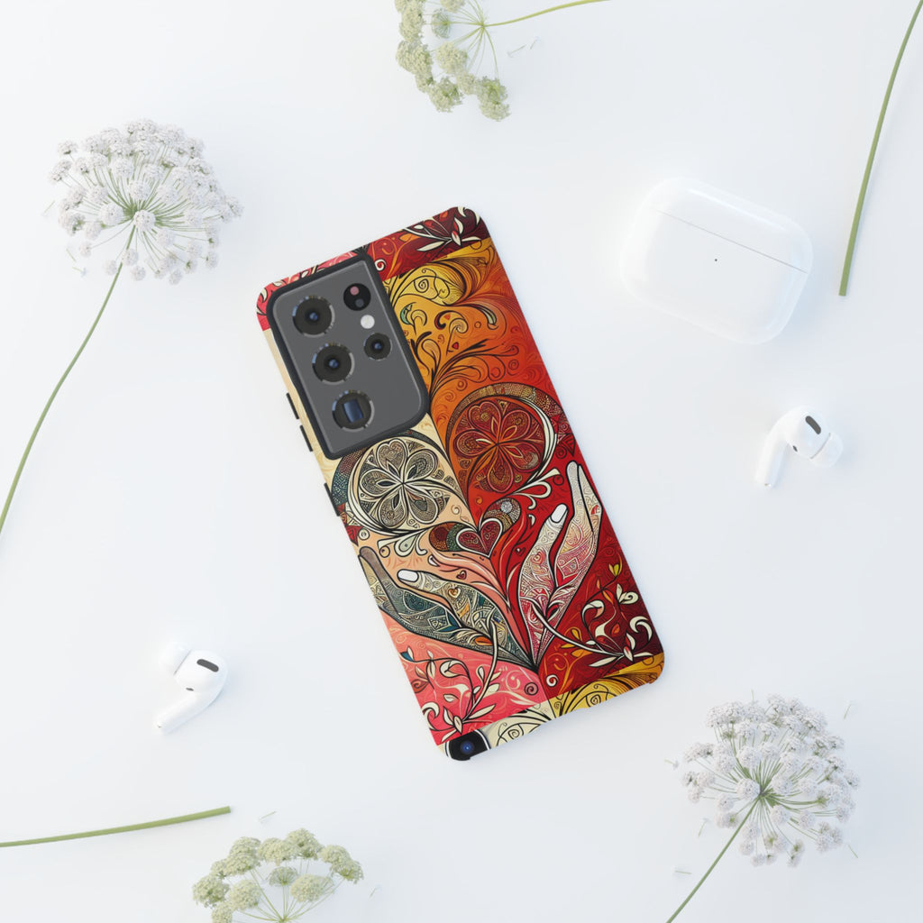 Colorful Artistic Phone Case for Tough Love, Gifts for Art Lovers, Unique Smartphone Accessories, Valentine's Day Gift