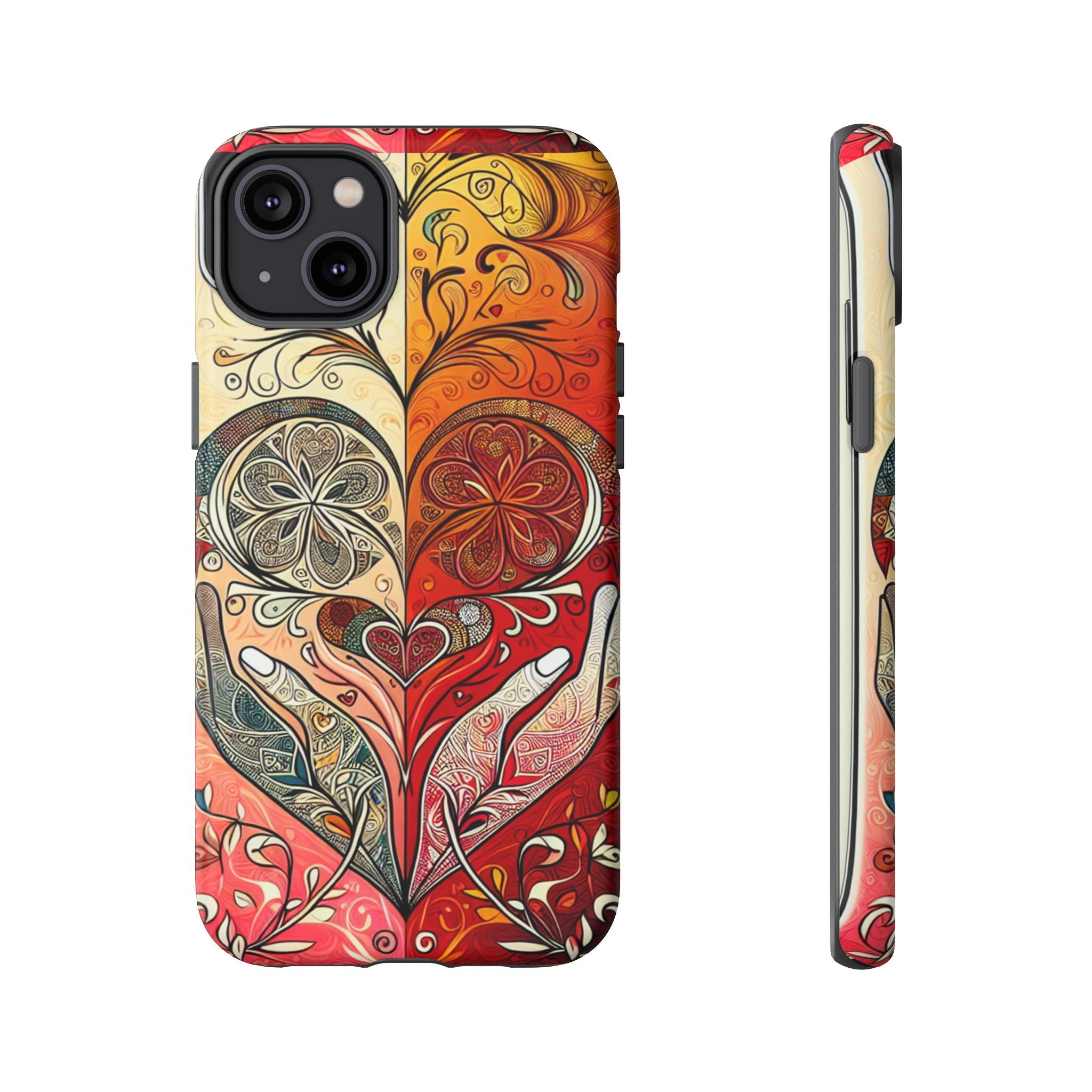 Colorful Artistic Phone Case for Tough Love, Gifts for Art Lovers, Unique Smartphone Accessories, Valentine's Day Gift