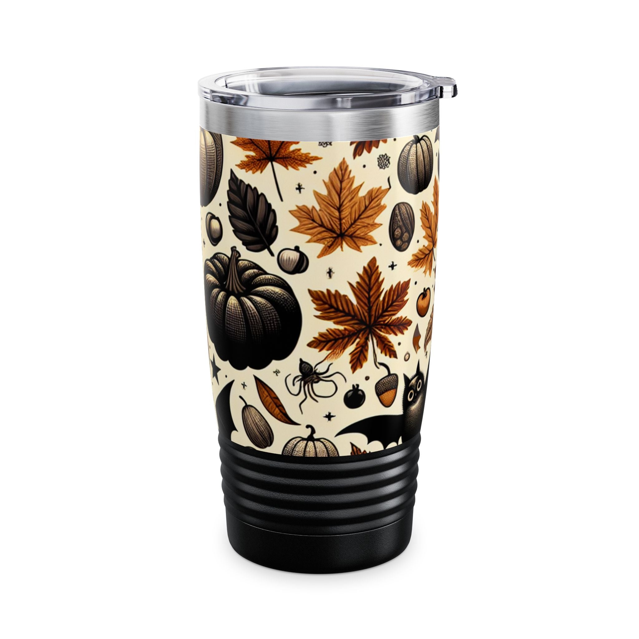 Autumn Harvest Tumbler, Seasonal Travel Mug for Fall, Perfect for Halloween Parties, Pumpkin Decor, Eco-Friendly Beverage Holder