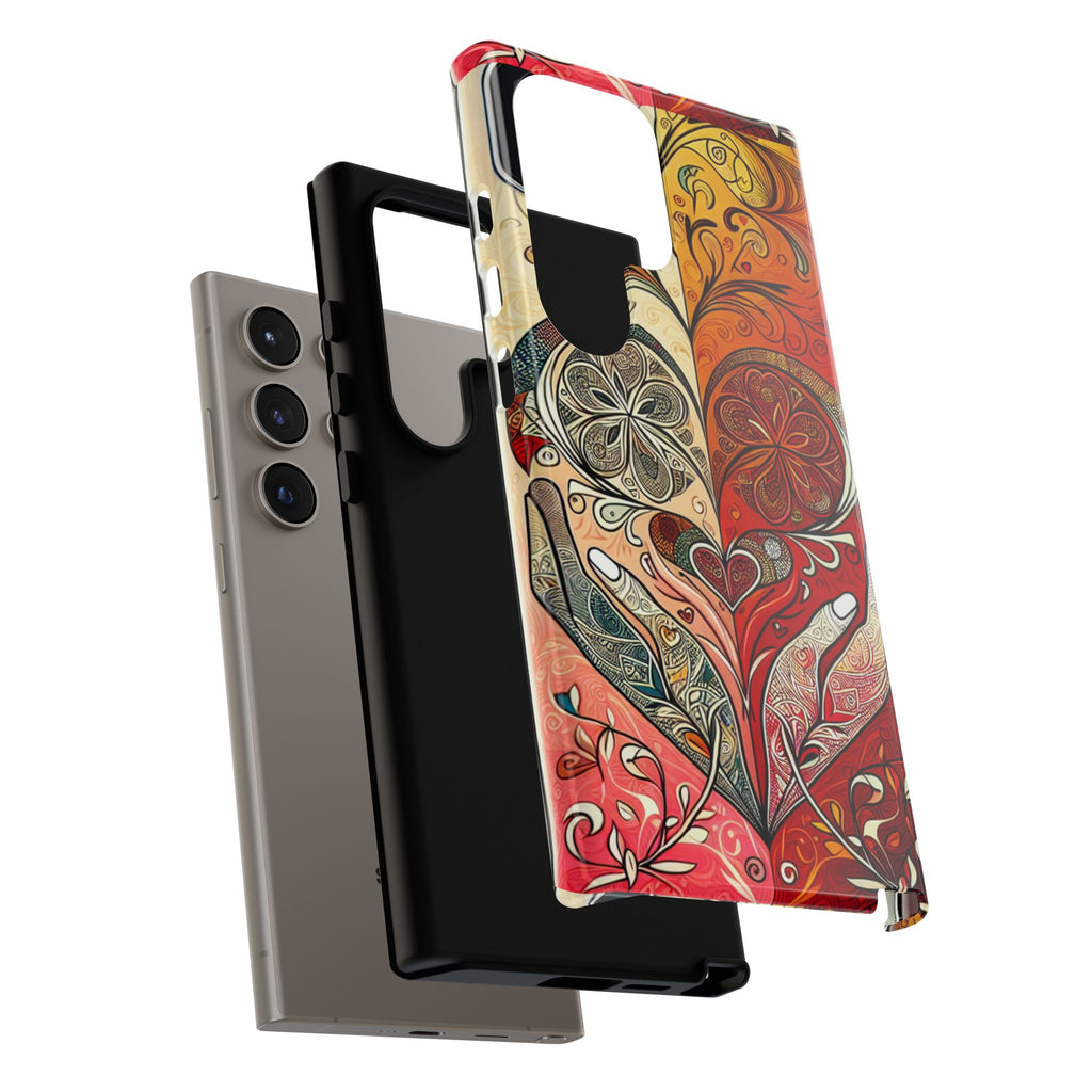 Colorful Artistic Phone Case for Tough Love, Gifts for Art Lovers, Unique Smartphone Accessories, Valentine's Day Gift