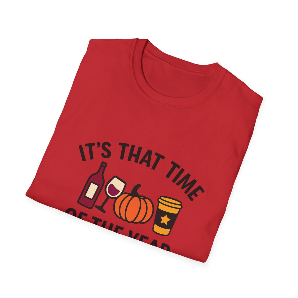 Copy of Fall Vibes Unisex T-Shirt, Cozy Autumn Tee, Halloween Shirt, Seasonal Gift, Wine Pumpkin Design