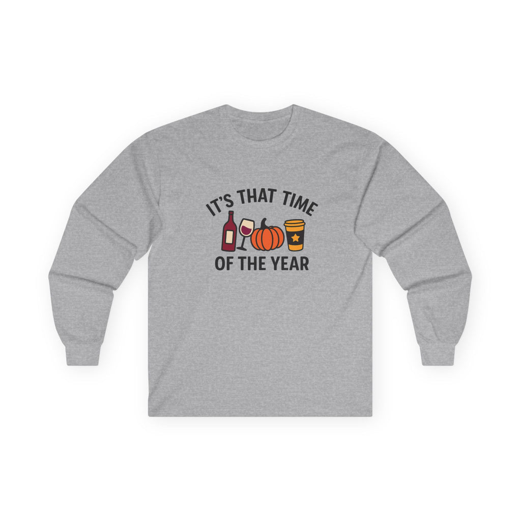 Seasonal Celebration Long Sleeve Tee, Fall Apparel, Halloween Shirt, Thanksgiving Gift, Cozy Lounge Wear, Holiday Wardrobe