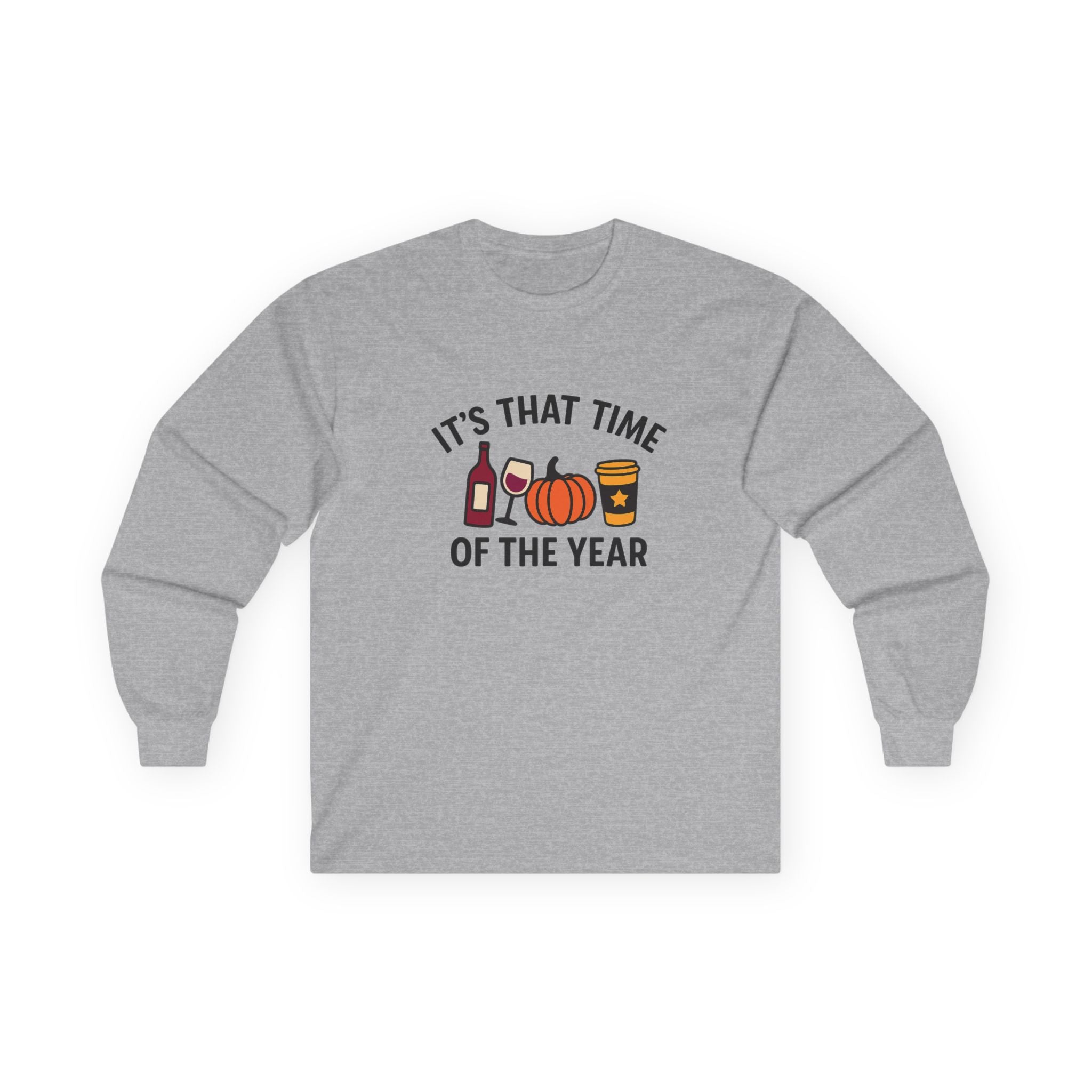 Seasonal Celebration Long Sleeve Tee, Fall Apparel, Halloween Shirt, Thanksgiving Gift, Cozy Lounge Wear, Holiday Wardrobe