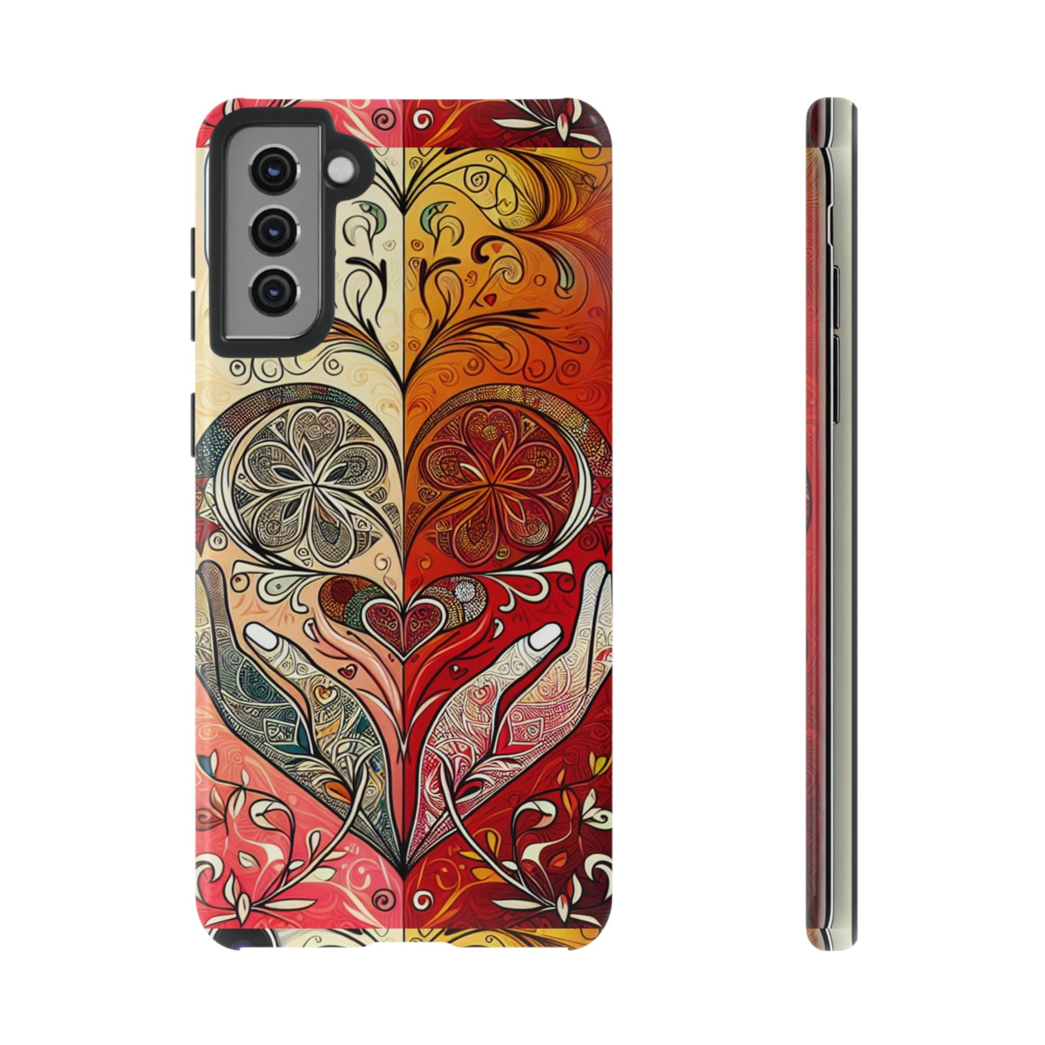 Colorful Artistic Phone Case for Tough Love, Gifts for Art Lovers, Unique Smartphone Accessories, Valentine's Day Gift