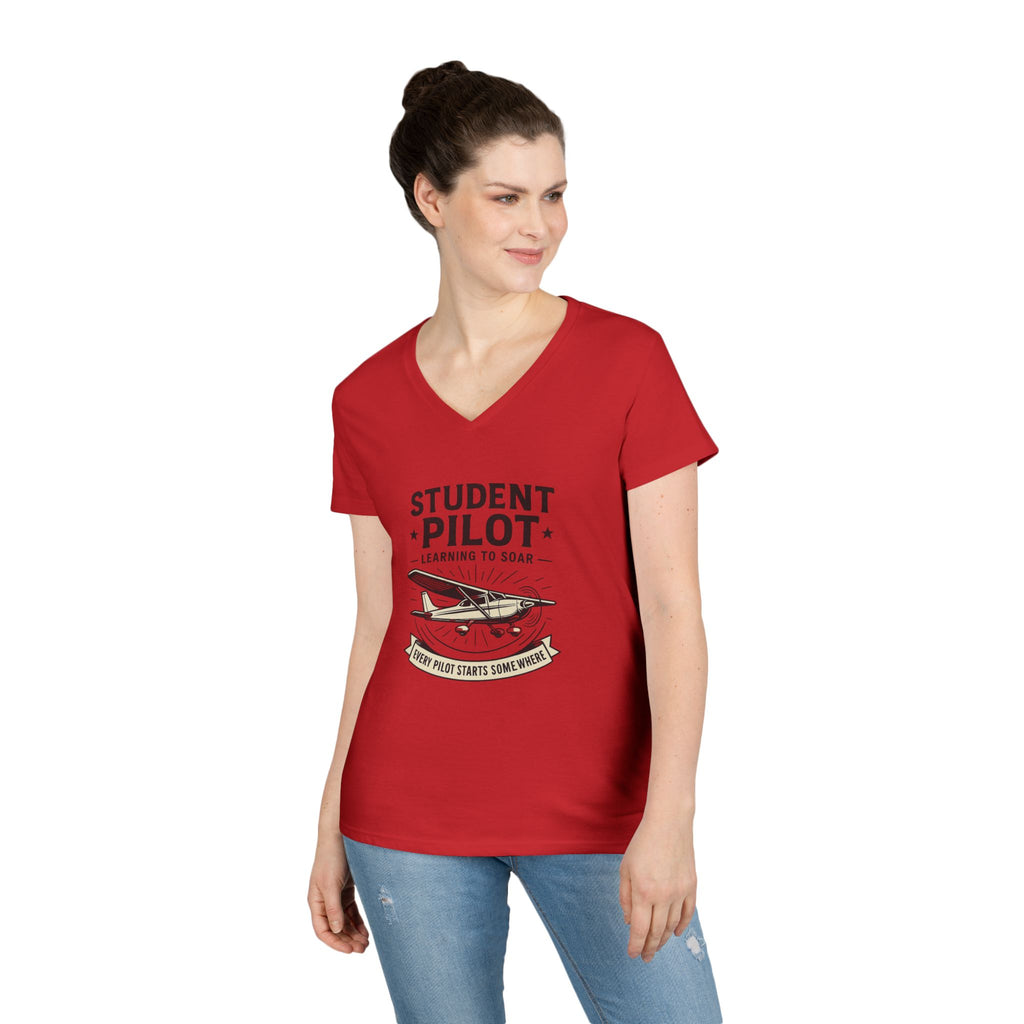 Student Pilot V-Neck T-Shirt, Gift for Aspiring Pilots, Aviation Enthusiast Tee, Airplane Lover Apparel, Flying School Shirt, Pilot [...]