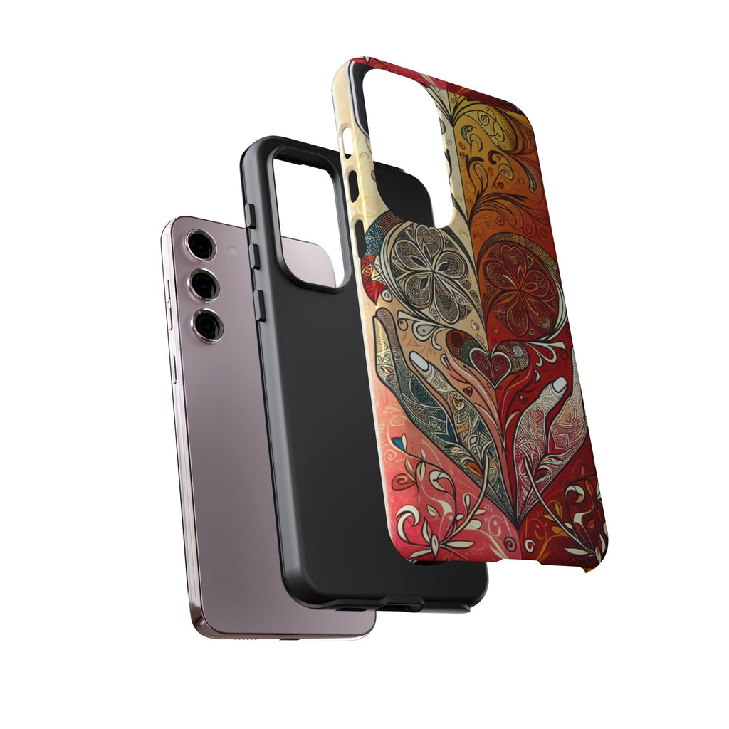 Colorful Artistic Phone Case for Tough Love, Gifts for Art Lovers, Unique Smartphone Accessories, Valentine's Day Gift