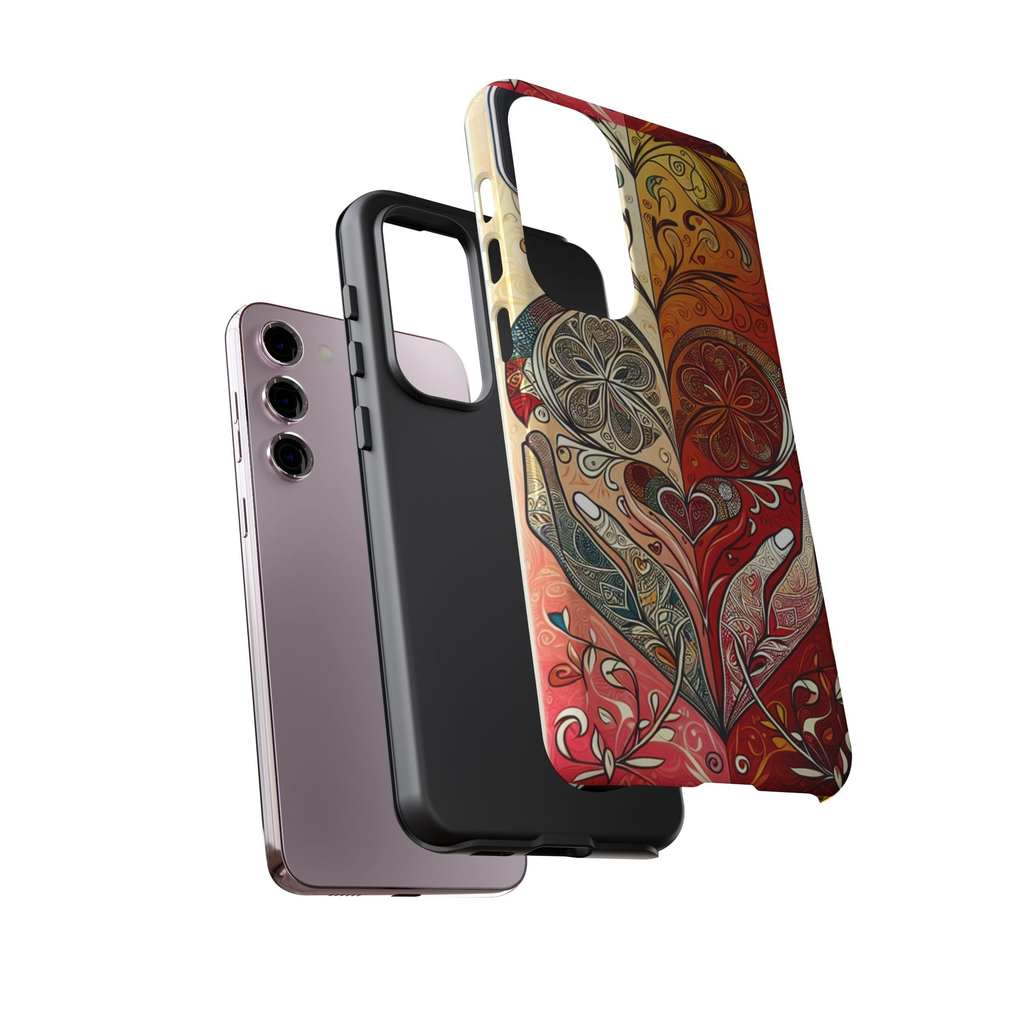Colorful Artistic Phone Case for Tough Love, Gifts for Art Lovers, Unique Smartphone Accessories, Valentine's Day Gift