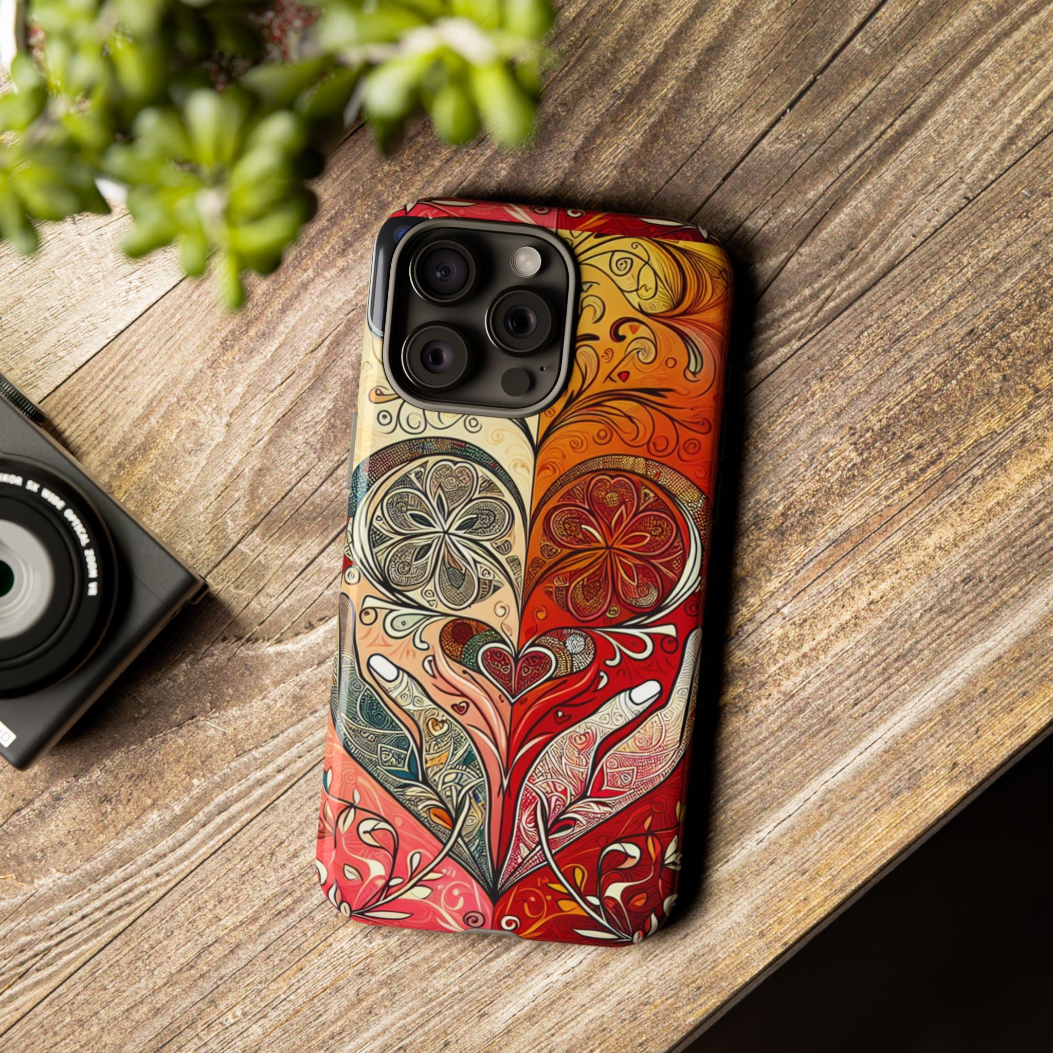 Colorful Artistic Phone Case for Tough Love, Gifts for Art Lovers, Unique Smartphone Accessories, Valentine's Day Gift