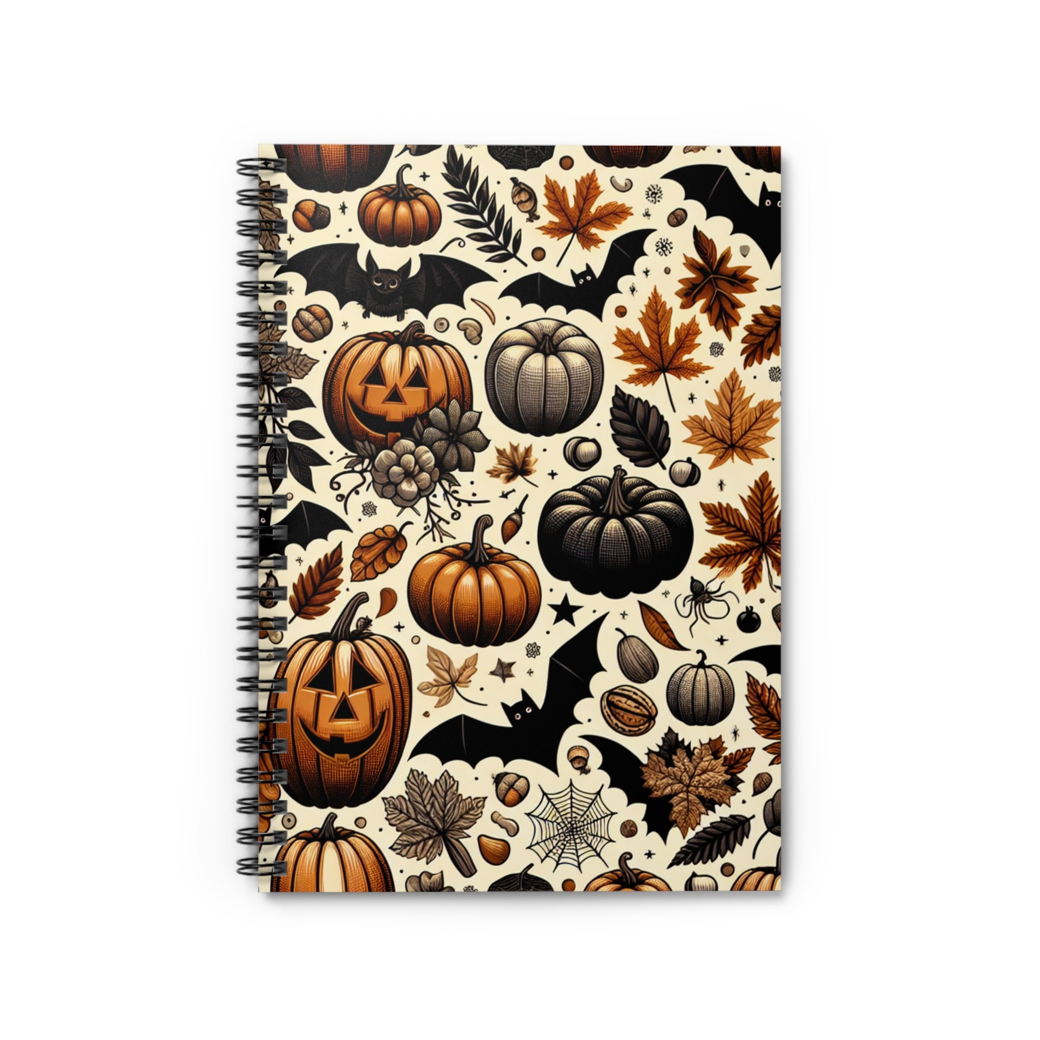 Autumn-Themed Spiral Notebook - Perfect for Fall Journaling, Halloween Planning, School Notes, Gift for Writers