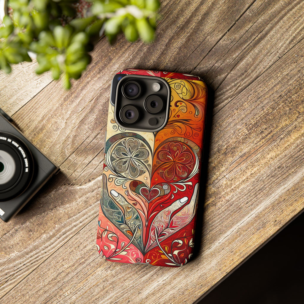 Colorful Artistic Phone Case for Tough Love, Gifts for Art Lovers, Unique Smartphone Accessories, Valentine's Day Gift