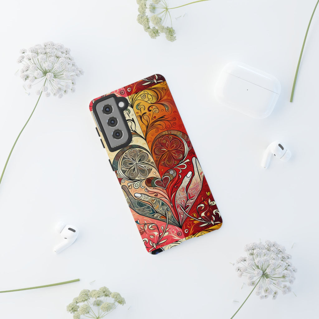 Colorful Artistic Phone Case for Tough Love, Gifts for Art Lovers, Unique Smartphone Accessories, Valentine's Day Gift