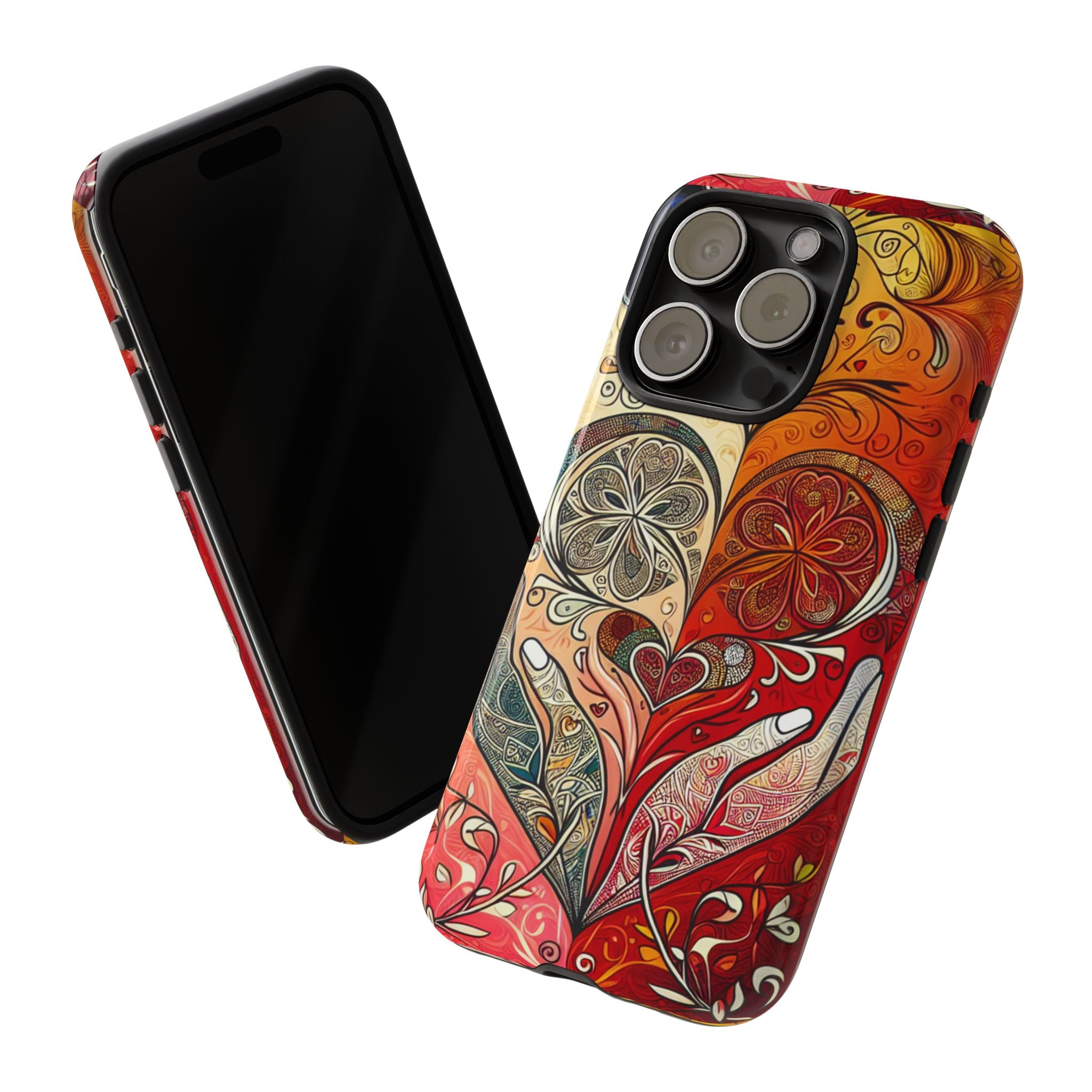 Colorful Artistic Phone Case for Tough Love, Gifts for Art Lovers, Unique Smartphone Accessories, Valentine's Day Gift
