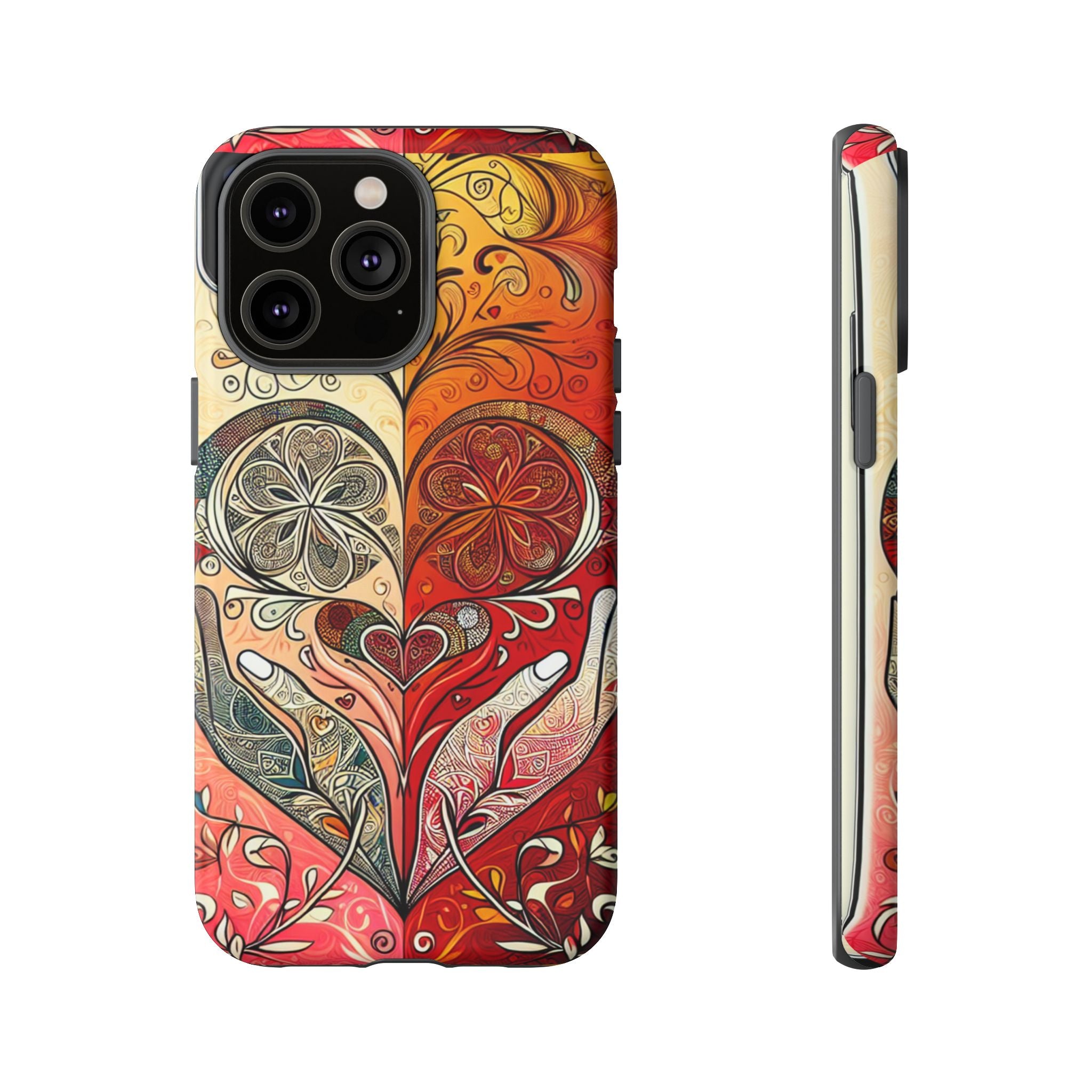 Colorful Artistic Phone Case for Tough Love, Gifts for Art Lovers, Unique Smartphone Accessories, Valentine's Day Gift