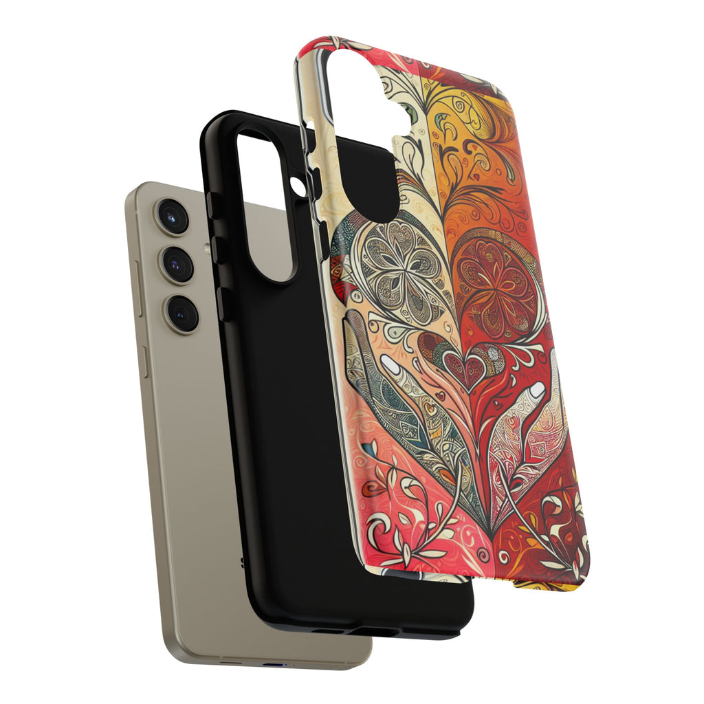 Colorful Artistic Phone Case for Tough Love, Gifts for Art Lovers, Unique Smartphone Accessories, Valentine's Day Gift