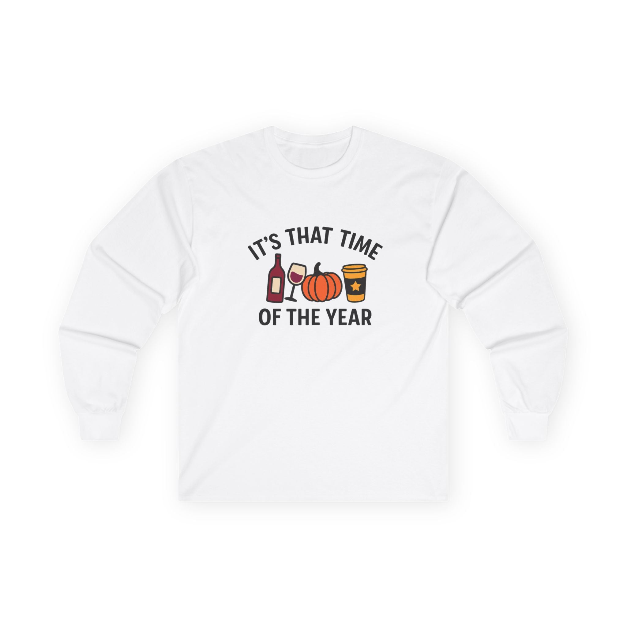 Seasonal Celebration Long Sleeve Tee, Fall Apparel, Halloween Shirt, Thanksgiving Gift, Cozy Lounge Wear, Holiday Wardrobe
