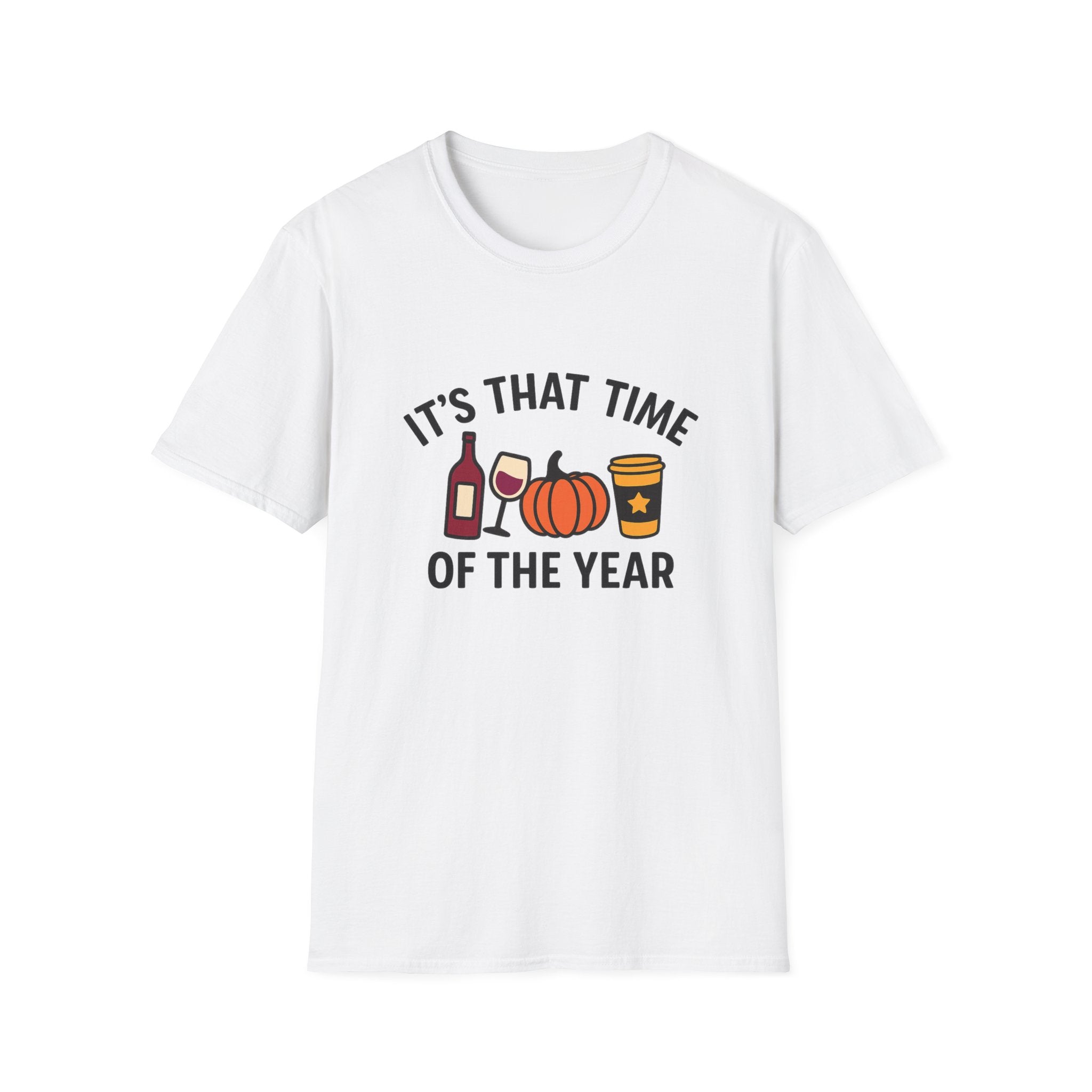 Fall Vibes Unisex T-Shirt, Cozy Autumn Tee, Halloween Shirt, Seasonal Gift, Wine Pumpkin Design