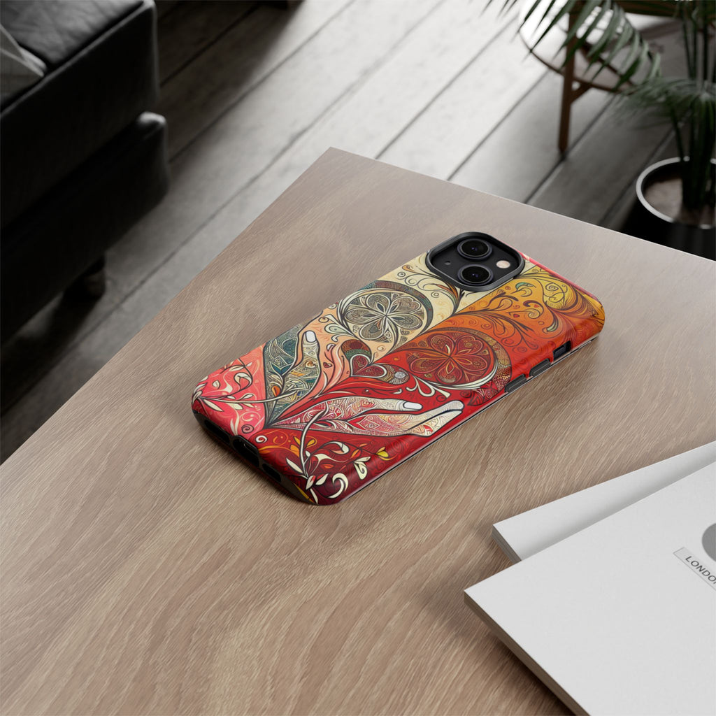 Colorful Artistic Phone Case for Tough Love, Gifts for Art Lovers, Unique Smartphone Accessories, Valentine's Day Gift
