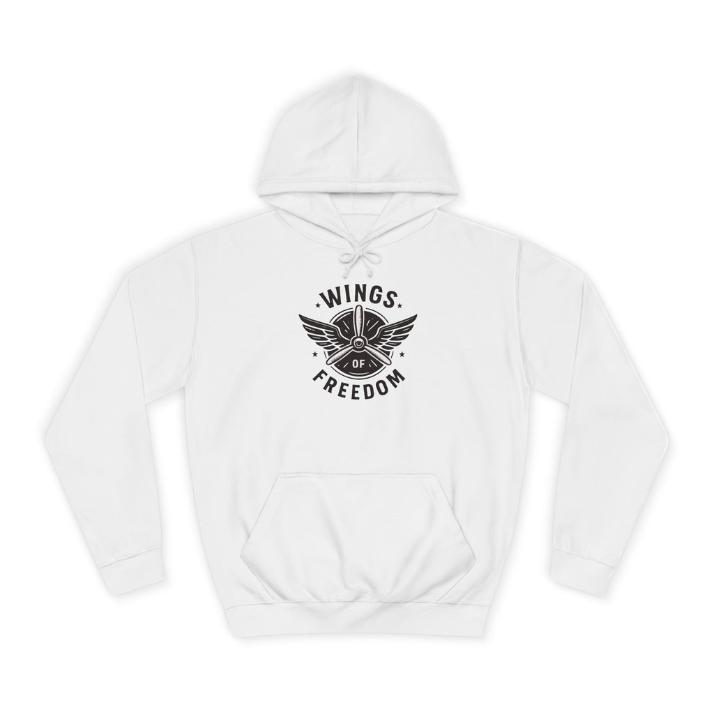 Wings of Freedom Unisex College Hoodie, Cozy Hoodie, College Apparel, Gift for Students, Casual Wear