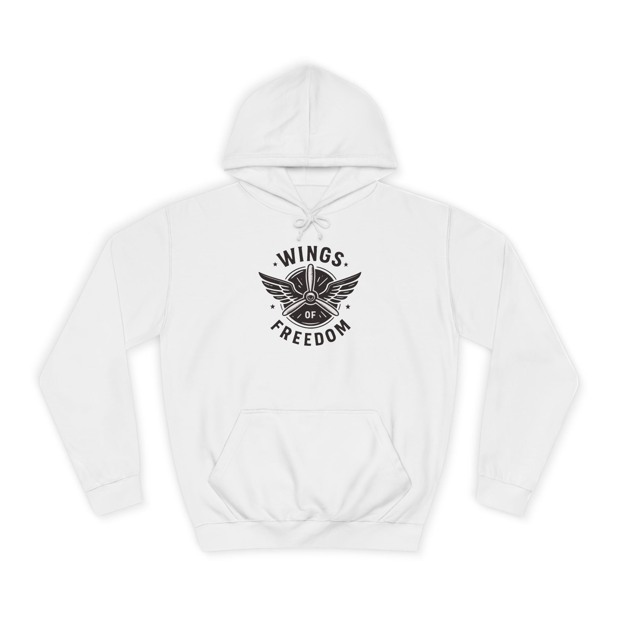 Wings of Freedom Unisex College Hoodie, Cozy Hoodie, College Apparel, Gift for Students, Casual Wear