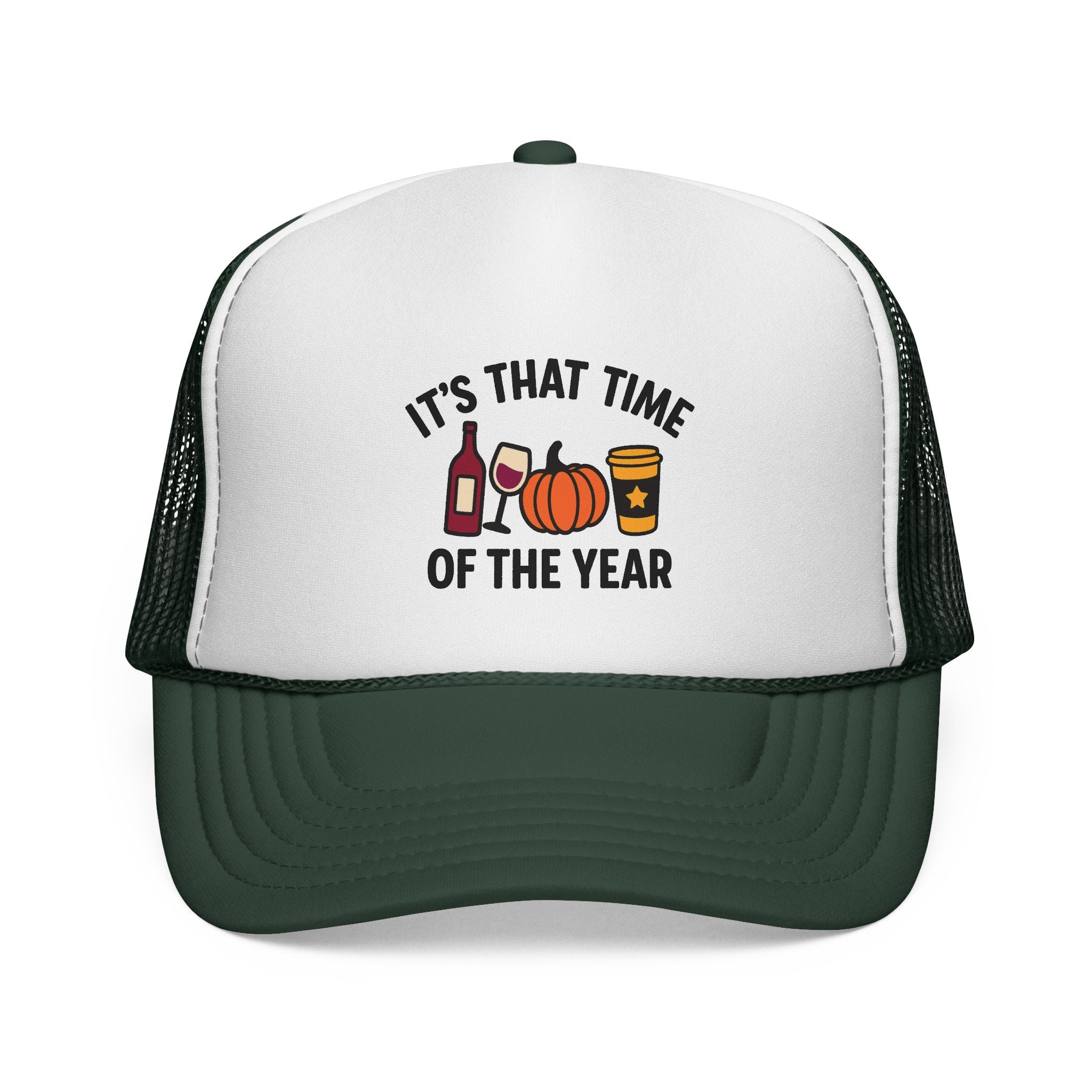 Seasonal Trucker Cap, Fall Vibes Hat, Autumn Accessories, Funny Caps for Parties, Harvest Celebration Gear