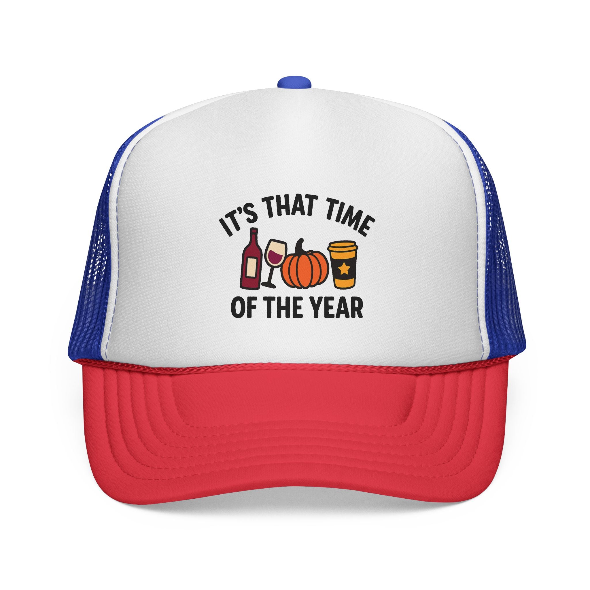 Seasonal Trucker Cap, Fall Vibes Hat, Autumn Accessories, Funny Caps for Parties, Harvest Celebration Gear
