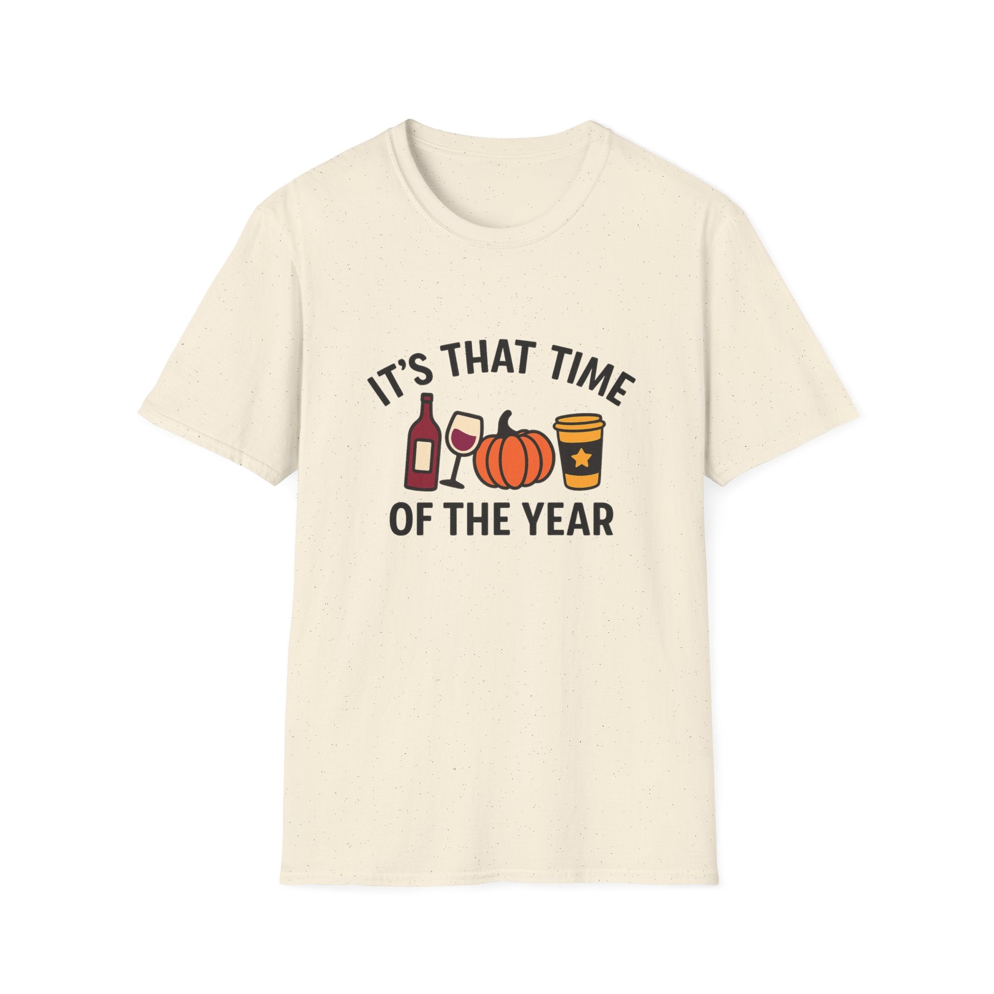 Fall Vibes Unisex T-Shirt, Cozy Autumn Tee, Halloween Shirt, Seasonal Gift, Wine Pumpkin Design