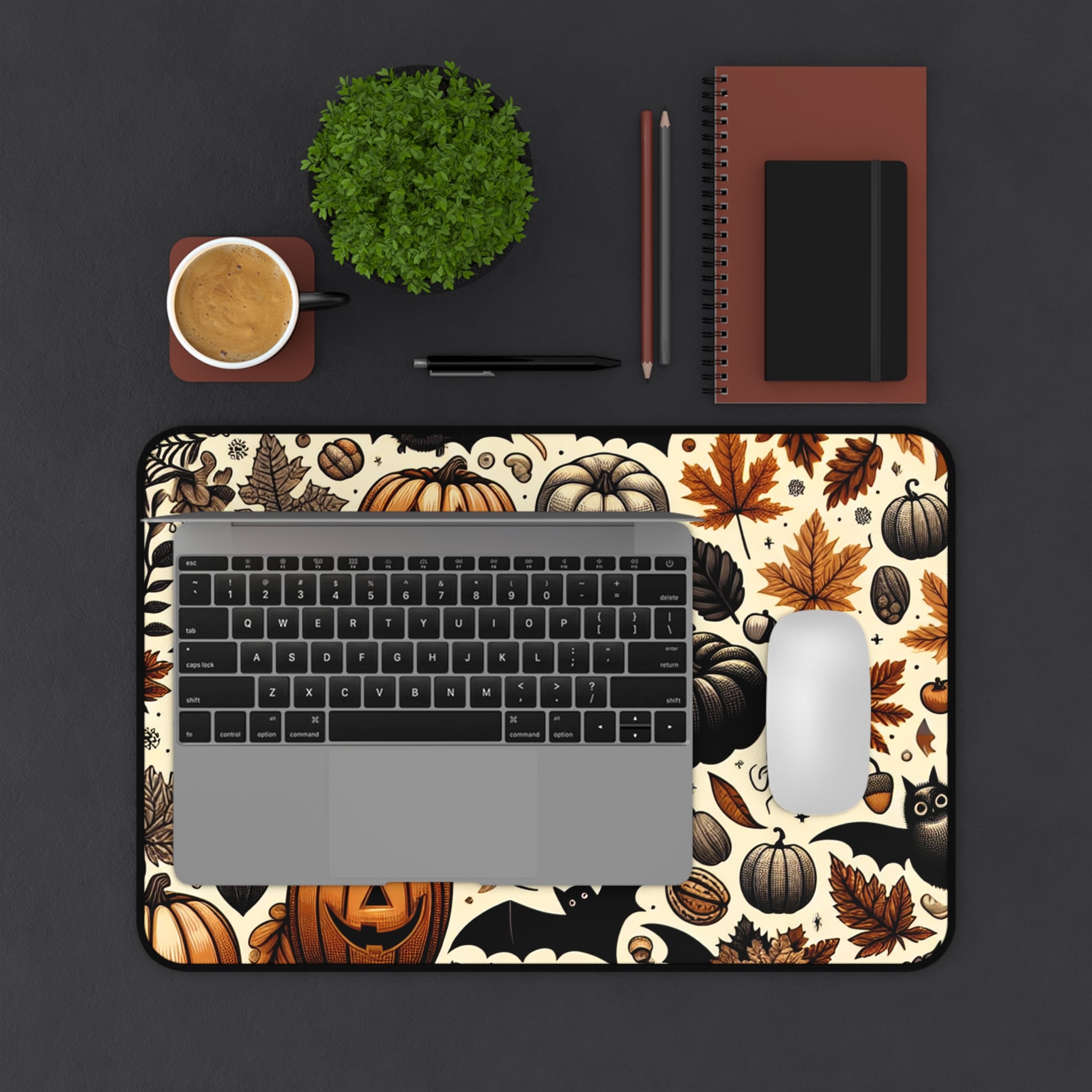 Halloween Desk Mat, Seasonal Home Decor, Office Accessories, Fall Decor, Pumpkin Table Protector