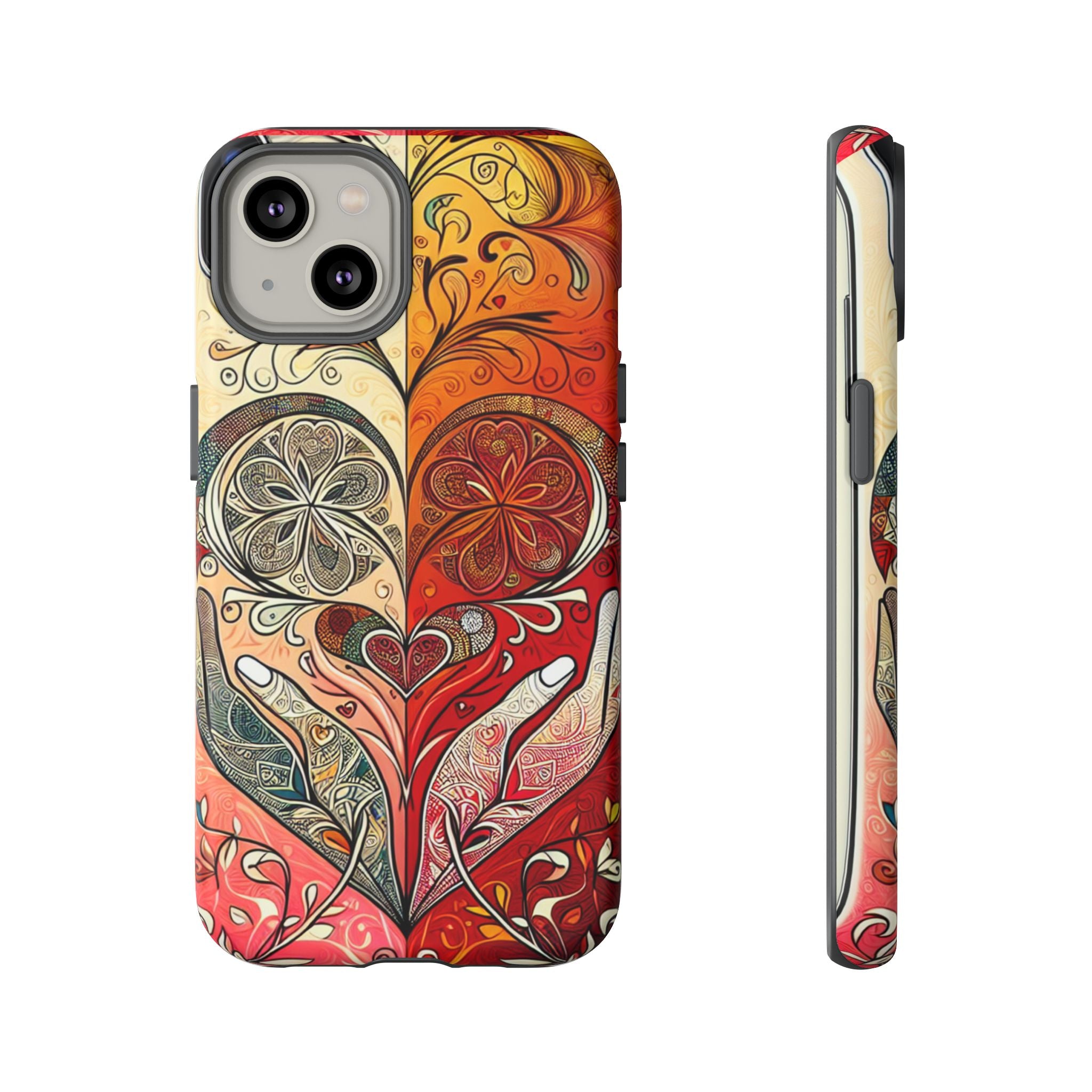Colorful Artistic Phone Case for Tough Love, Gifts for Art Lovers, Unique Smartphone Accessories, Valentine's Day Gift