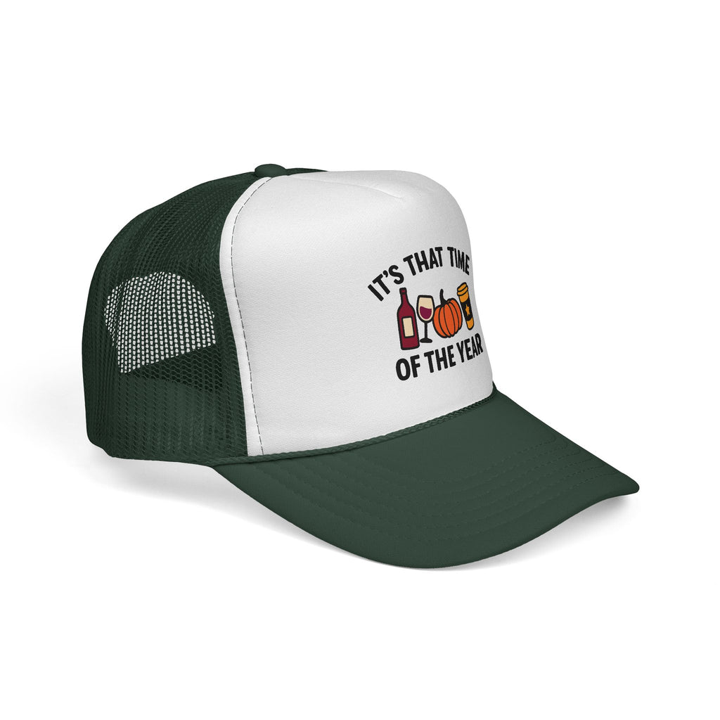 Seasonal Trucker Cap, Fall Vibes Hat, Autumn Accessories, Funny Caps for Parties, Harvest Celebration Gear