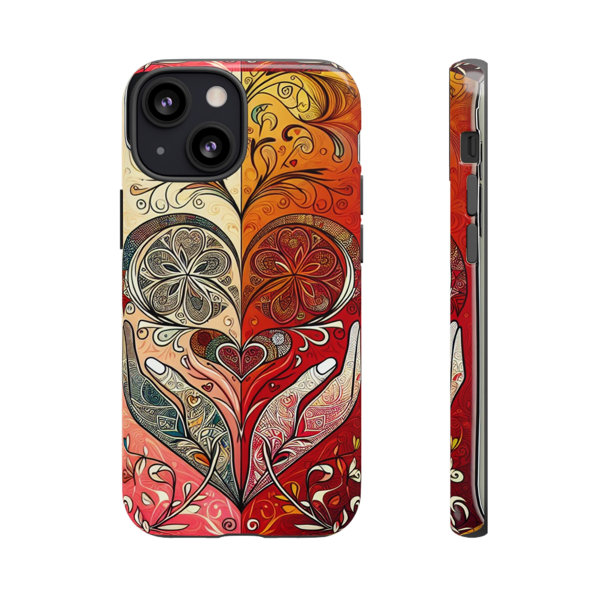 Colorful Artistic Phone Case for Tough Love, Gifts for Art Lovers, Unique Smartphone Accessories, Valentine's Day Gift