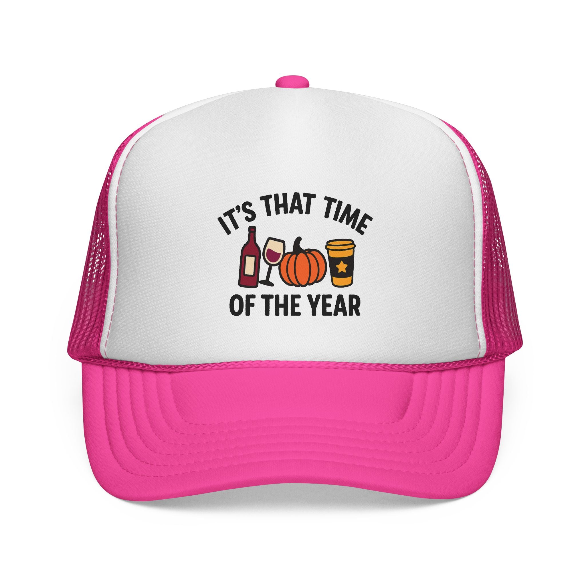 Seasonal Trucker Cap, Fall Vibes Hat, Autumn Accessories, Funny Caps for Parties, Harvest Celebration Gear