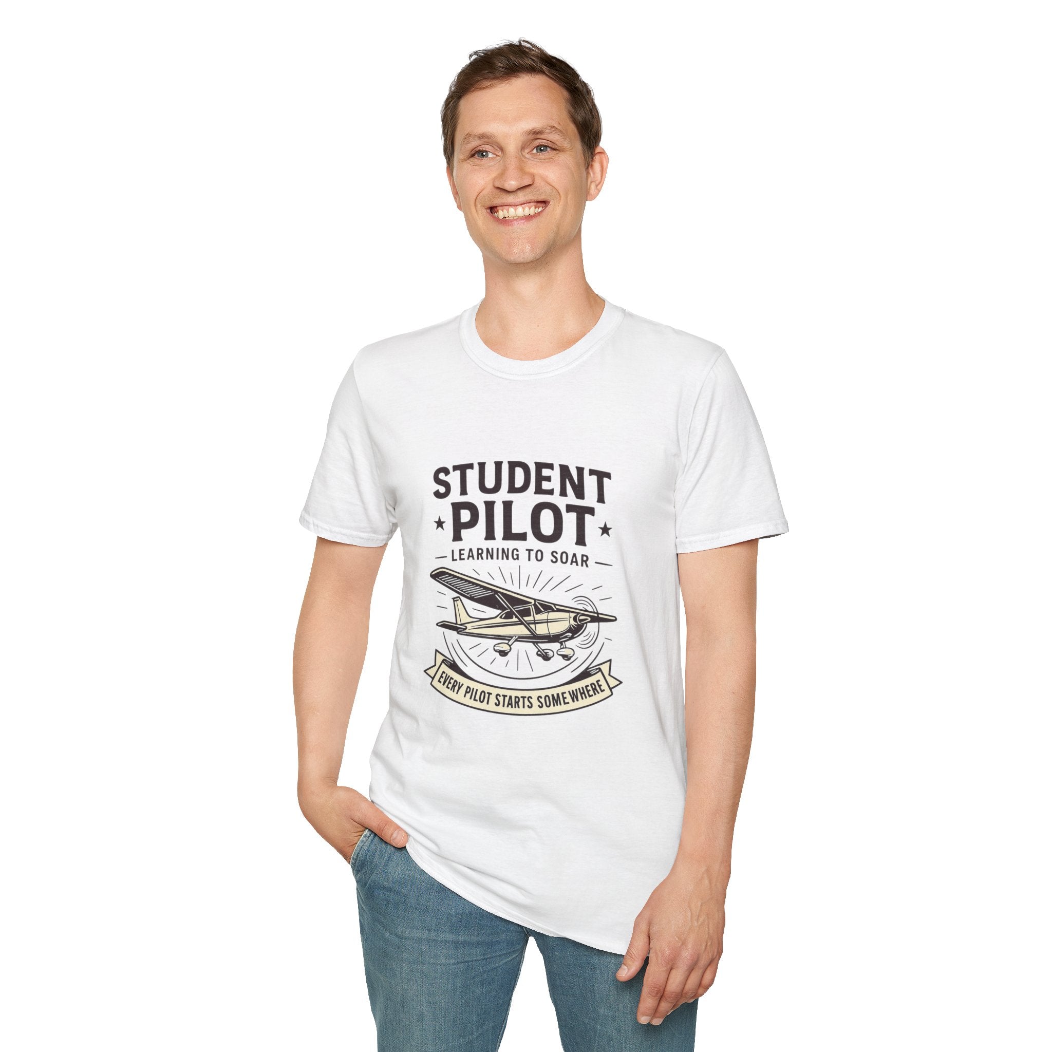 Student Pilot Unisex T-Shirt - Perfect for Aspiring Aviators, Aviation Gifts, Flight School, Casual Wear, Airplane Enthusiasts