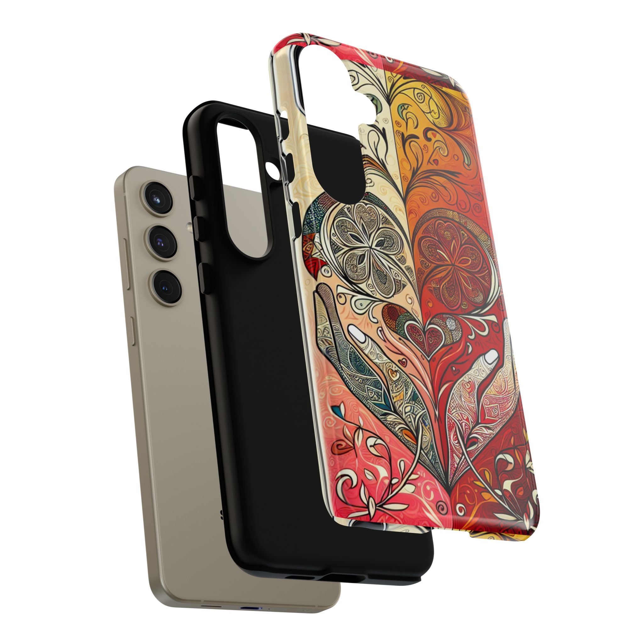 Colorful Artistic Phone Case for Tough Love, Gifts for Art Lovers, Unique Smartphone Accessories, Valentine's Day Gift