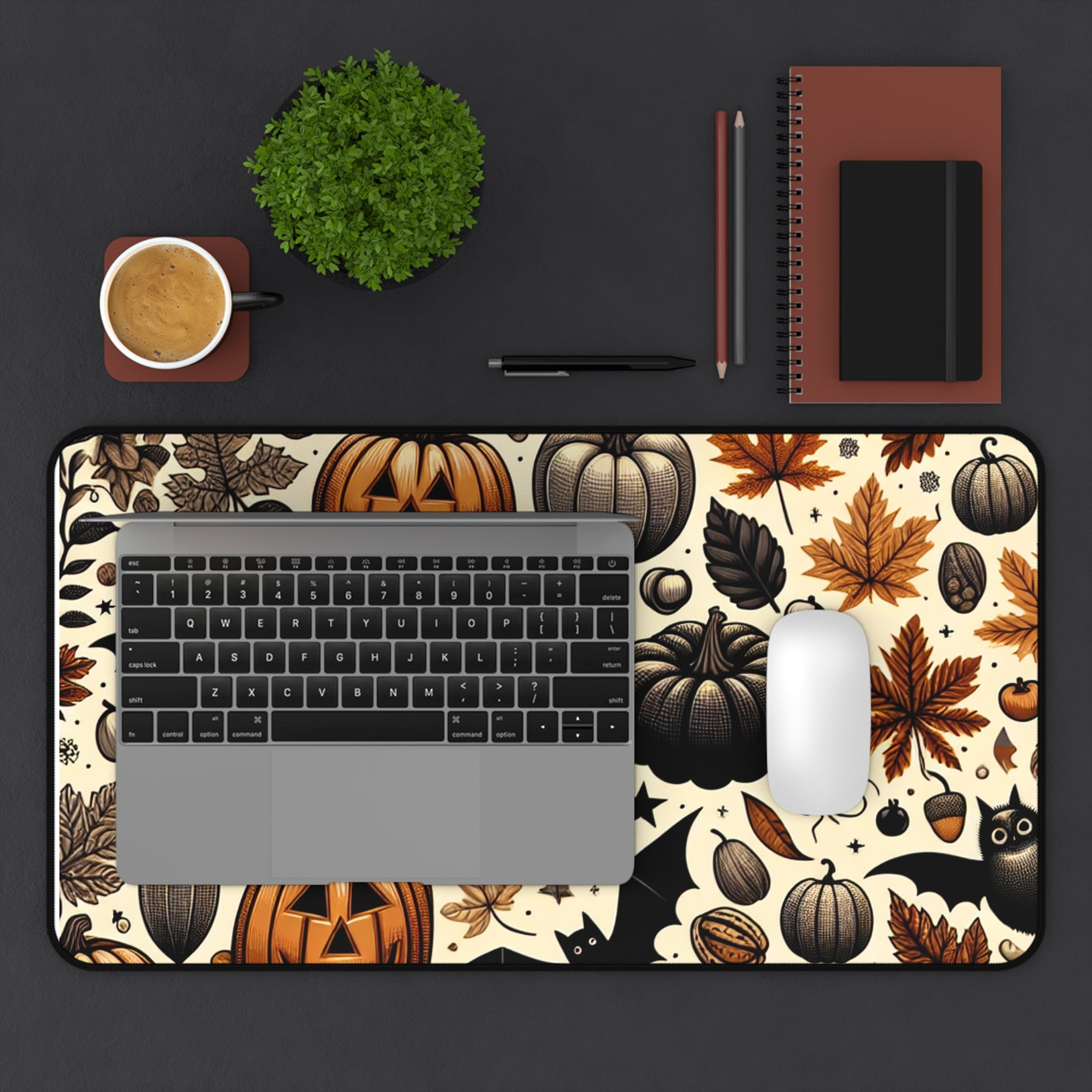 Halloween Desk Mat, Seasonal Home Decor, Office Accessories, Fall Decor, Pumpkin Table Protector