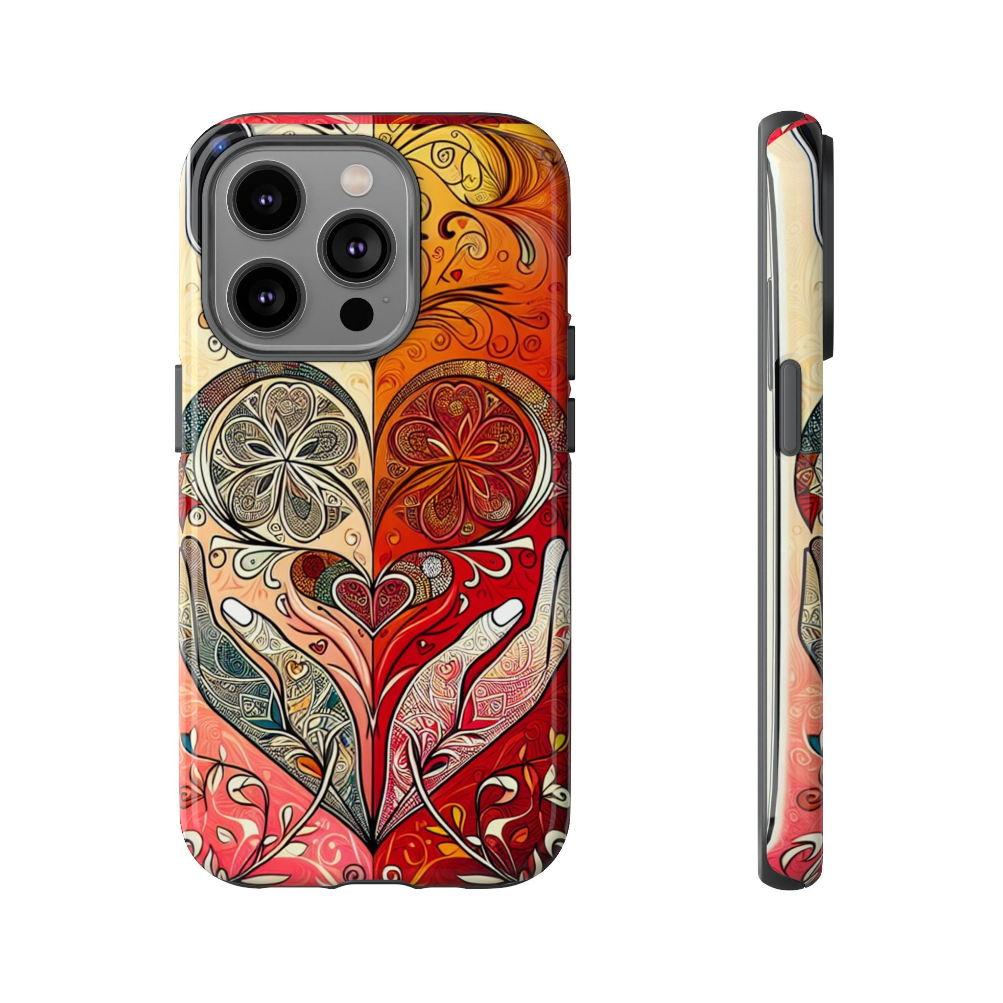Colorful Artistic Phone Case for Tough Love, Gifts for Art Lovers, Unique Smartphone Accessories, Valentine's Day Gift