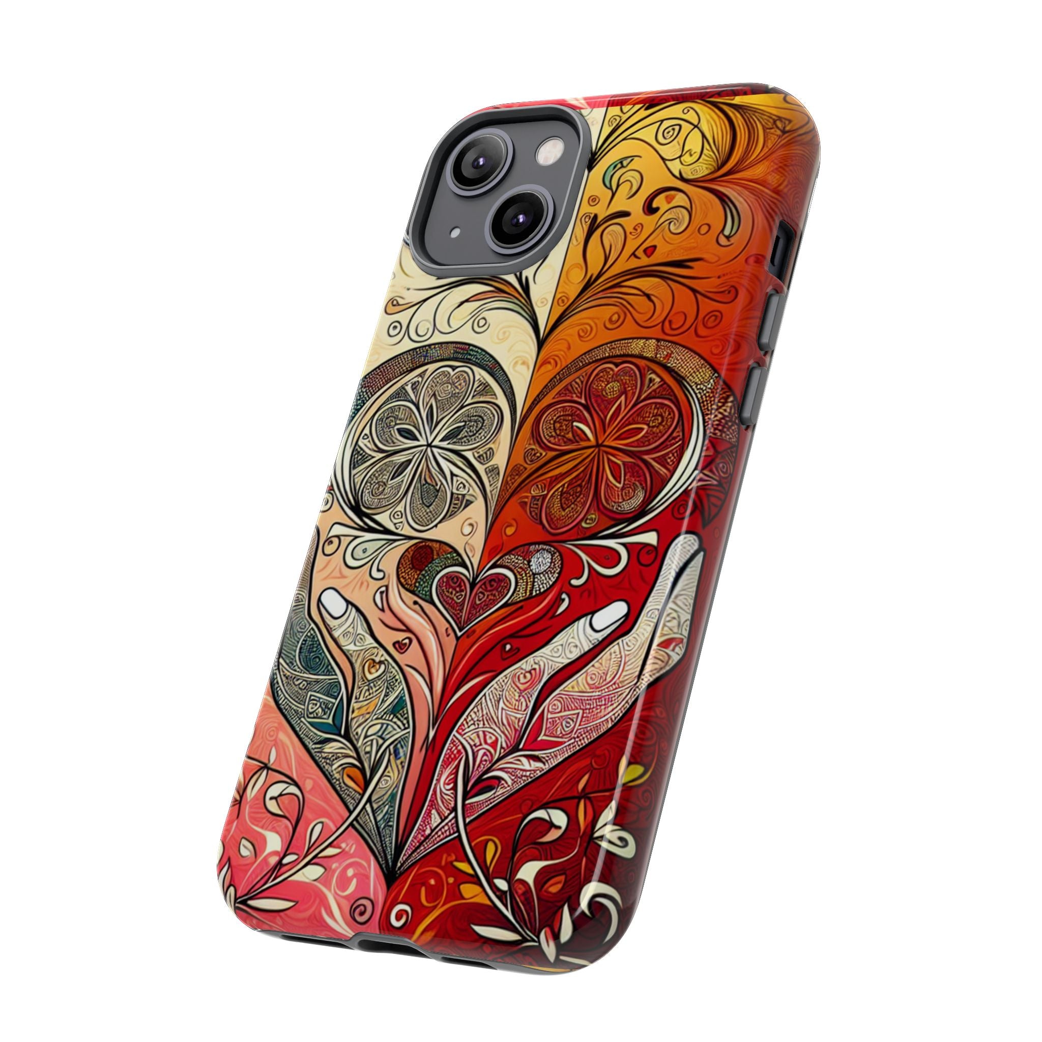 Colorful Artistic Phone Case for Tough Love, Gifts for Art Lovers, Unique Smartphone Accessories, Valentine's Day Gift