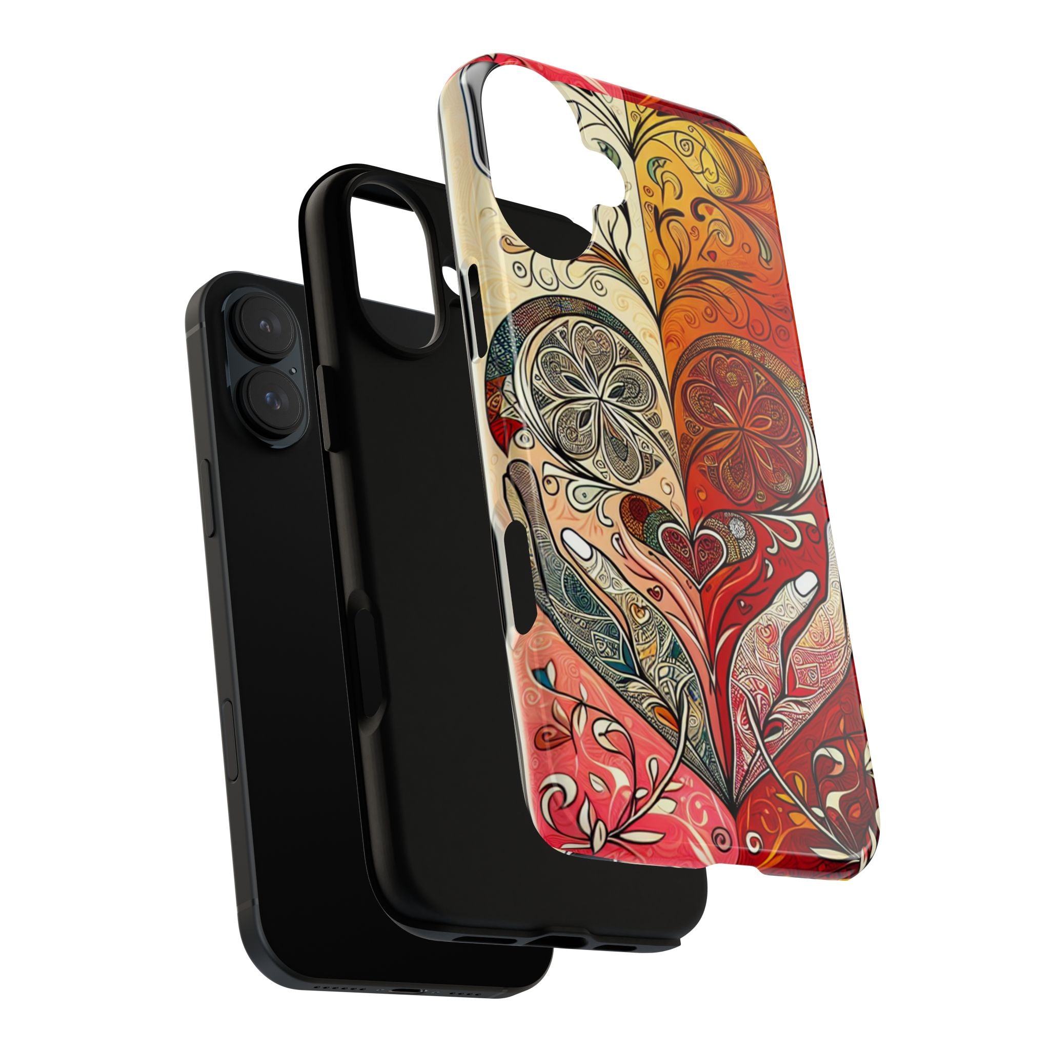 Colorful Artistic Phone Case for Tough Love, Gifts for Art Lovers, Unique Smartphone Accessories, Valentine's Day Gift