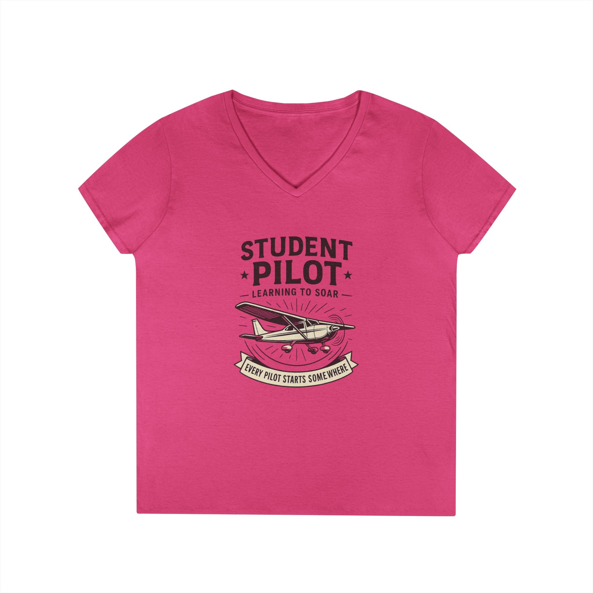 Student Pilot V-Neck T-Shirt, Gift for Aspiring Pilots, Aviation Enthusiast Tee, Airplane Lover Apparel, Flying School Shirt, Pilot [...]