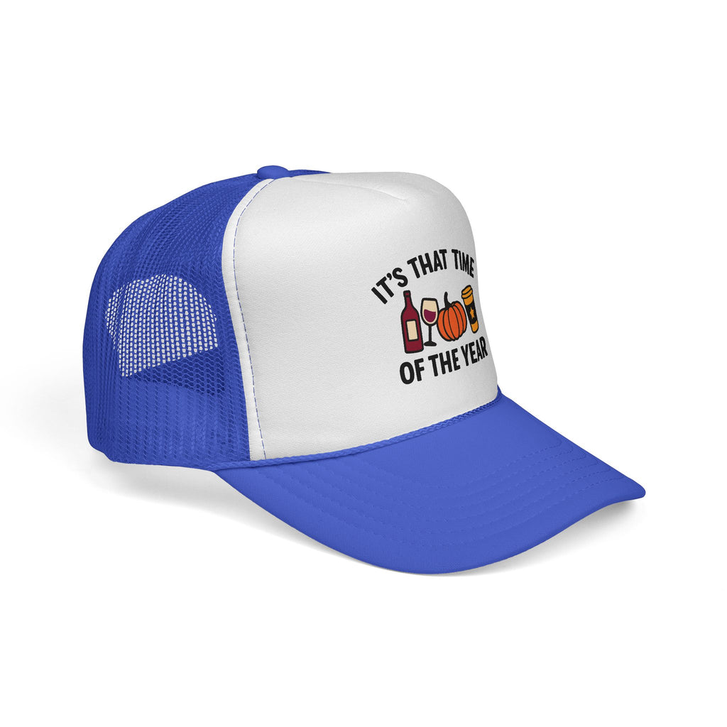 Seasonal Trucker Cap, Fall Vibes Hat, Autumn Accessories, Funny Caps for Parties, Harvest Celebration Gear
