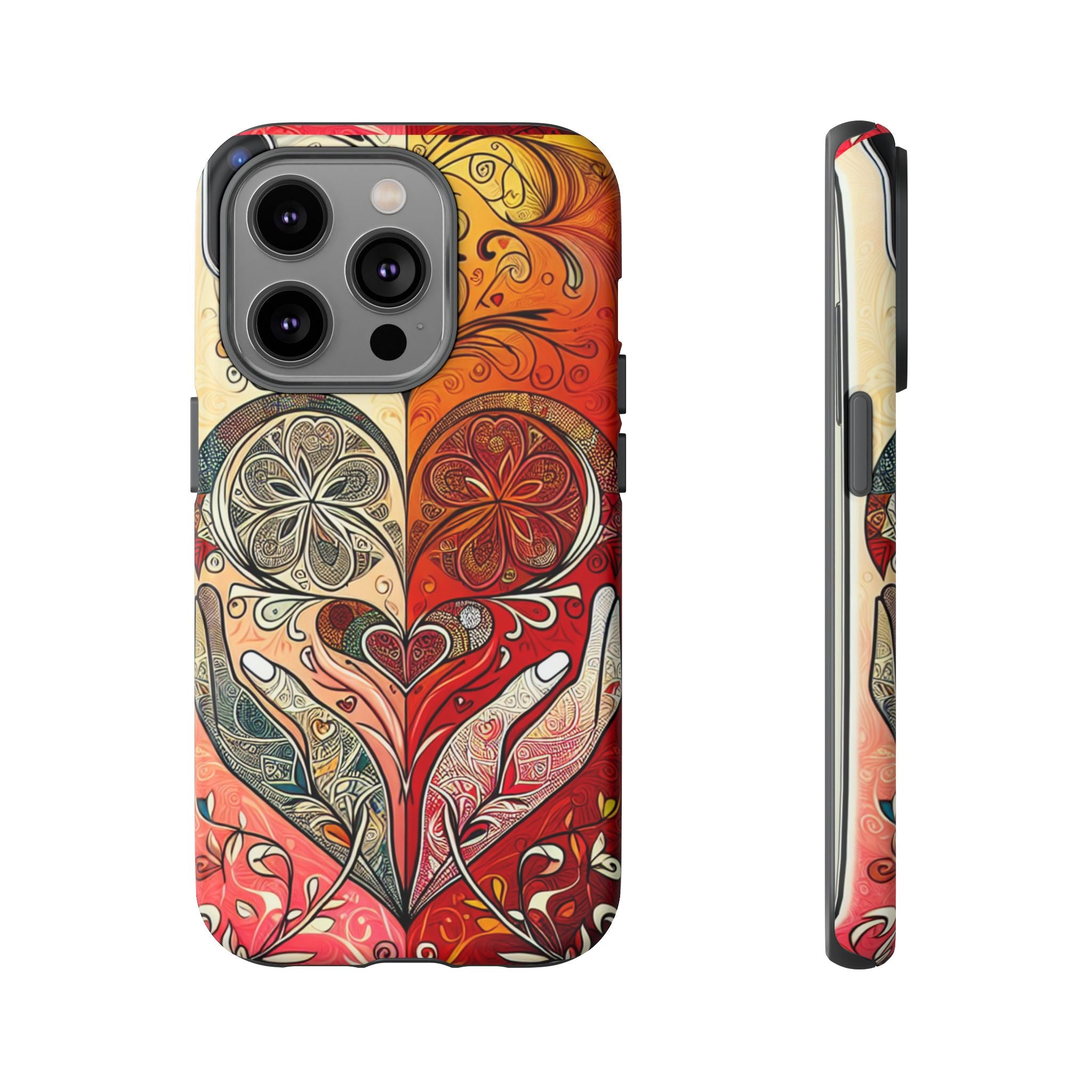 Colorful Artistic Phone Case for Tough Love, Gifts for Art Lovers, Unique Smartphone Accessories, Valentine's Day Gift