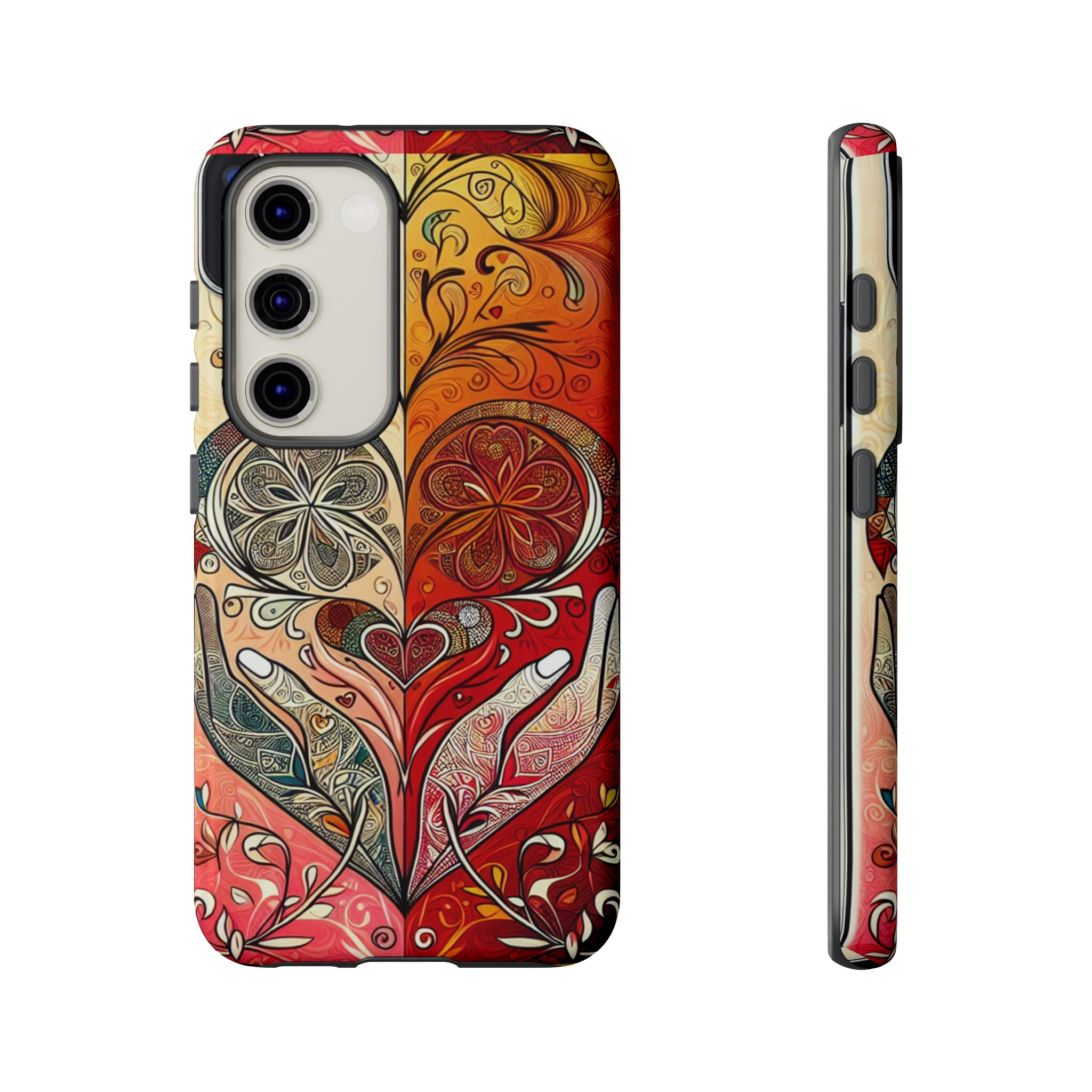 Colorful Artistic Phone Case for Tough Love, Gifts for Art Lovers, Unique Smartphone Accessories, Valentine's Day Gift