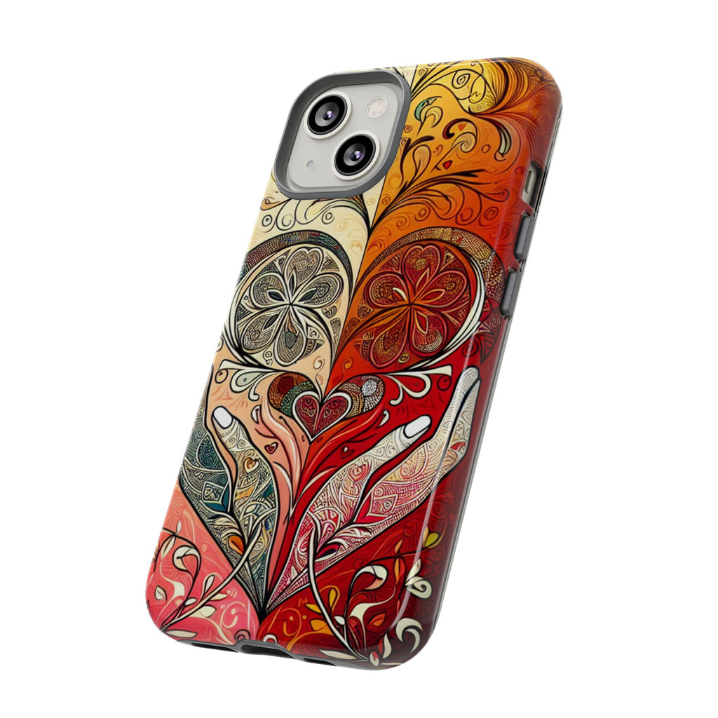 Colorful Artistic Phone Case for Tough Love, Gifts for Art Lovers, Unique Smartphone Accessories, Valentine's Day Gift