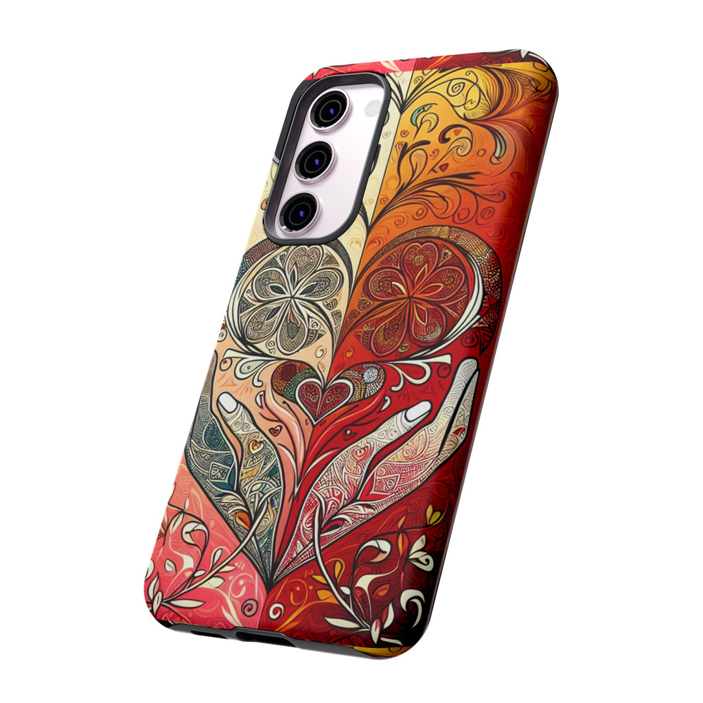 Colorful Artistic Phone Case for Tough Love, Gifts for Art Lovers, Unique Smartphone Accessories, Valentine's Day Gift