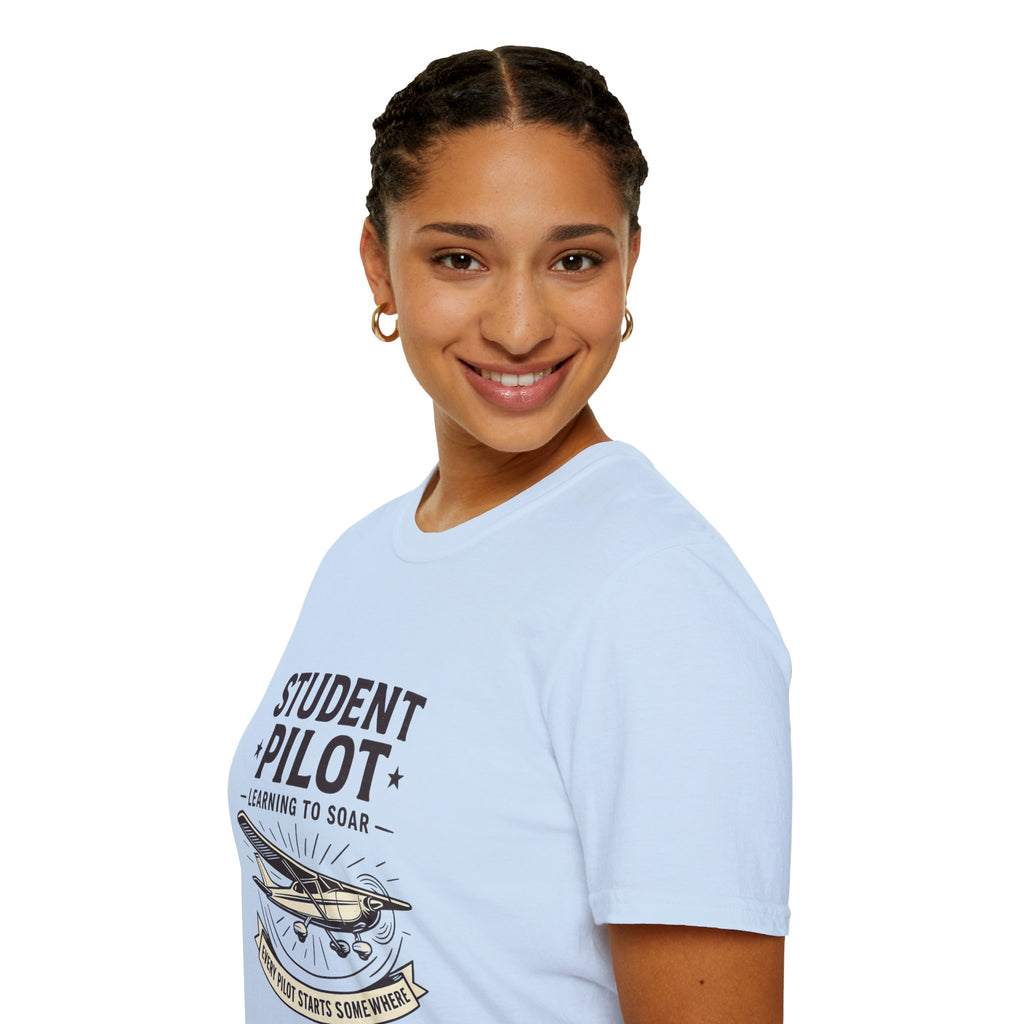 Student Pilot Unisex T-Shirt - Perfect for Aspiring Aviators, Aviation Gifts, Flight School, Casual Wear, Airplane Enthusiasts